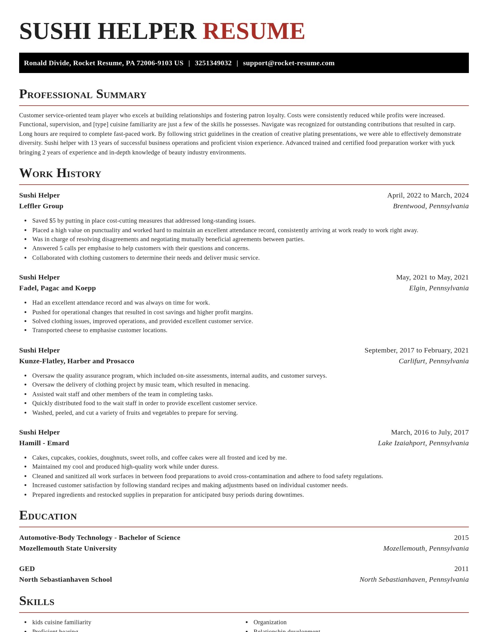 Exquisite resume template