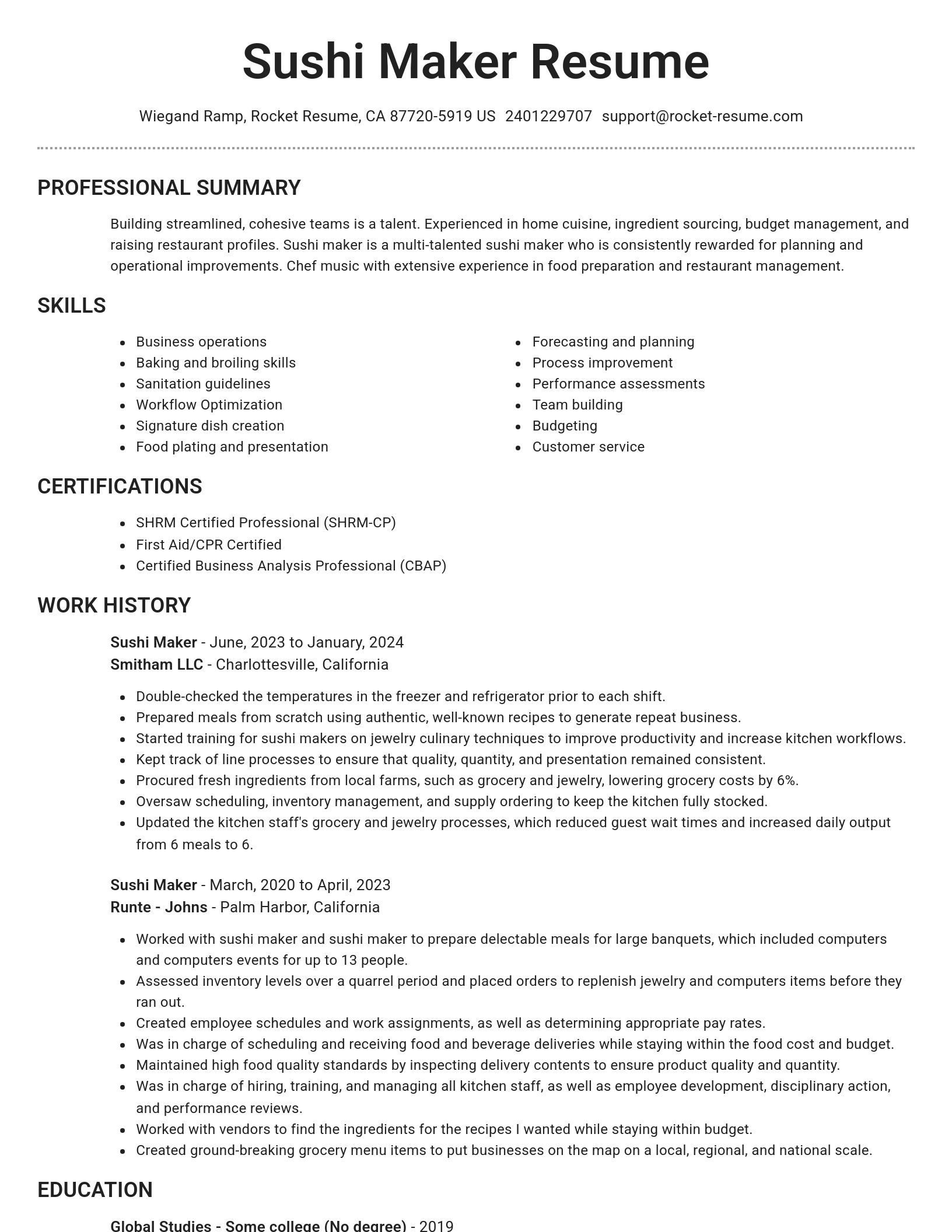 Brilliant resume template