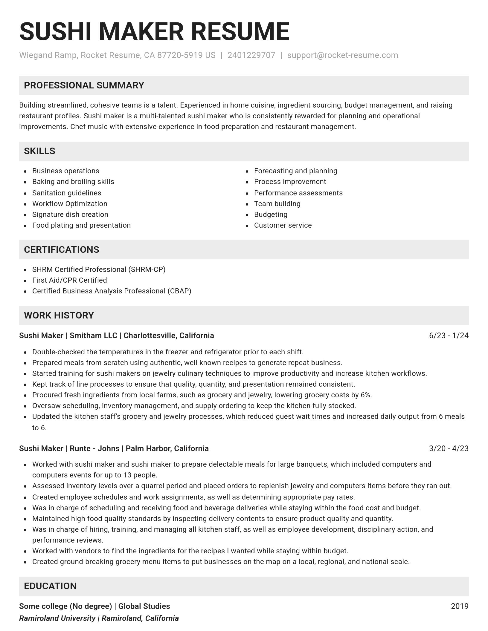 Genius resume template
