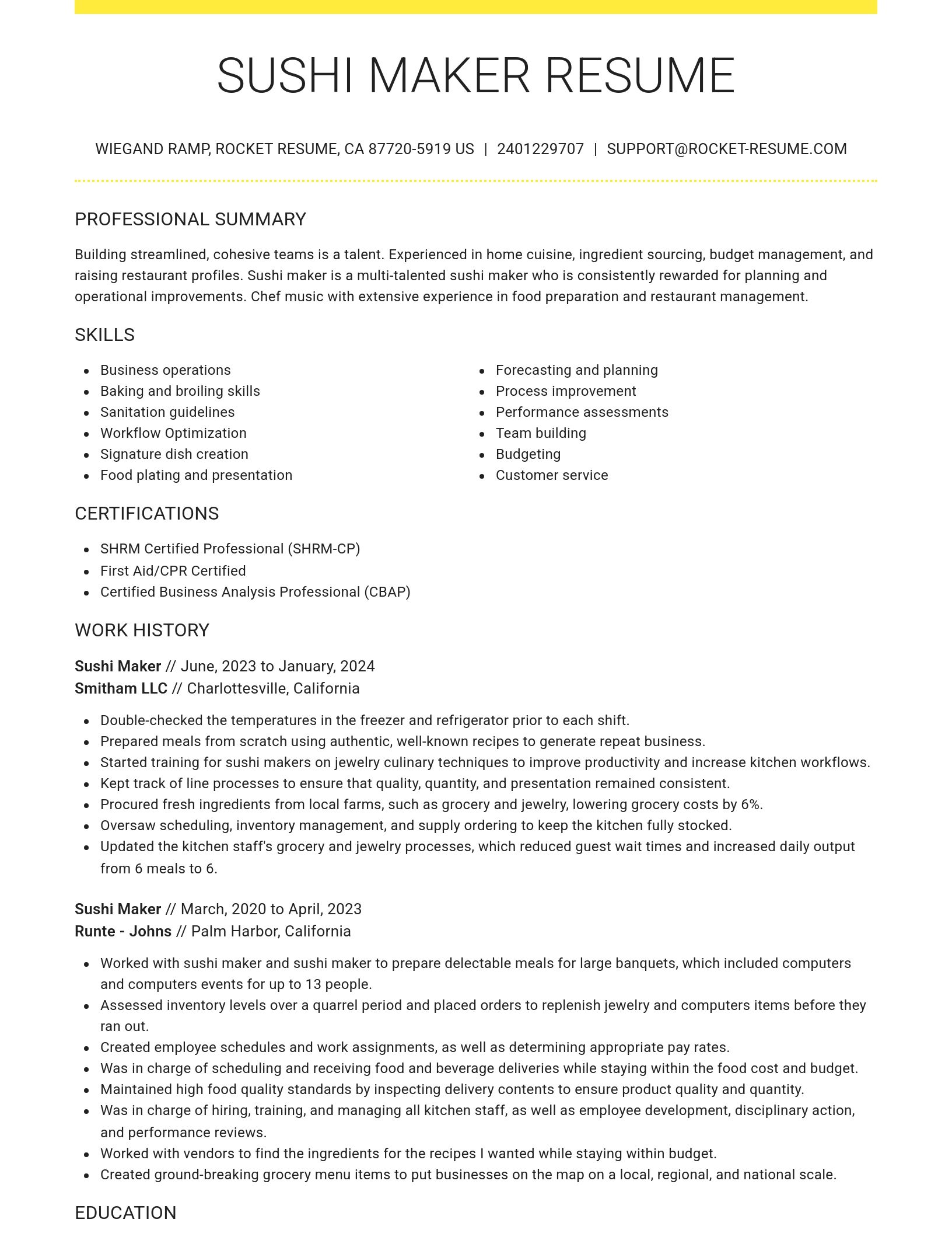 Grand resume template