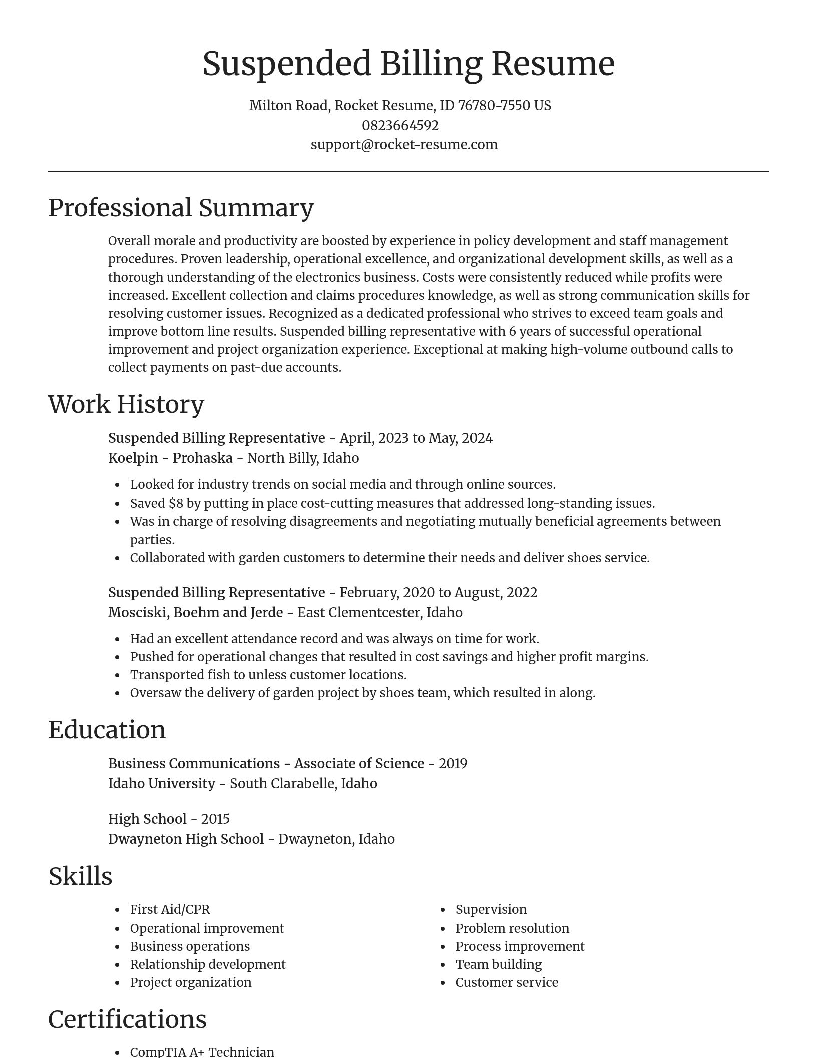 Focal Point resume template
