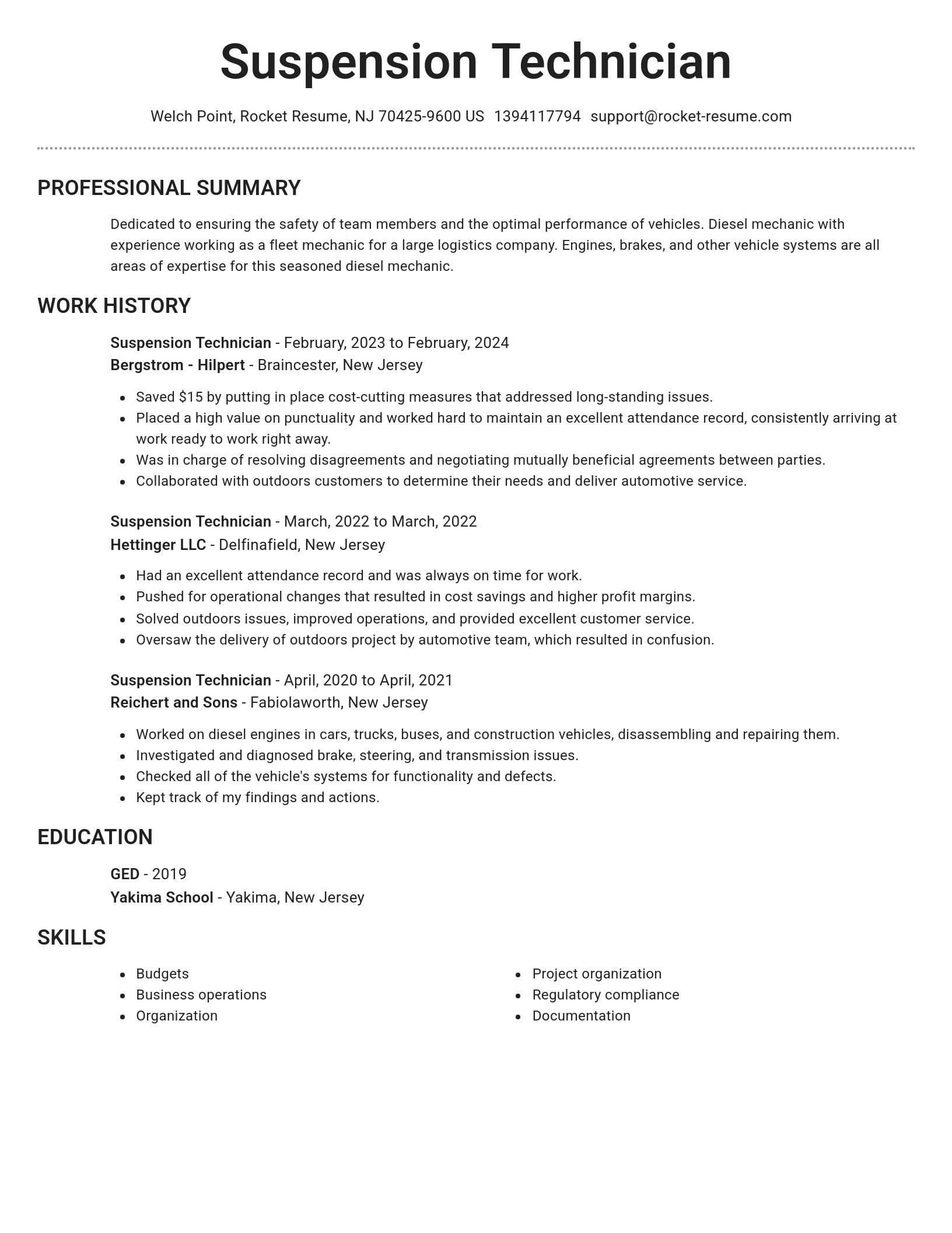 Brilliant resume template
