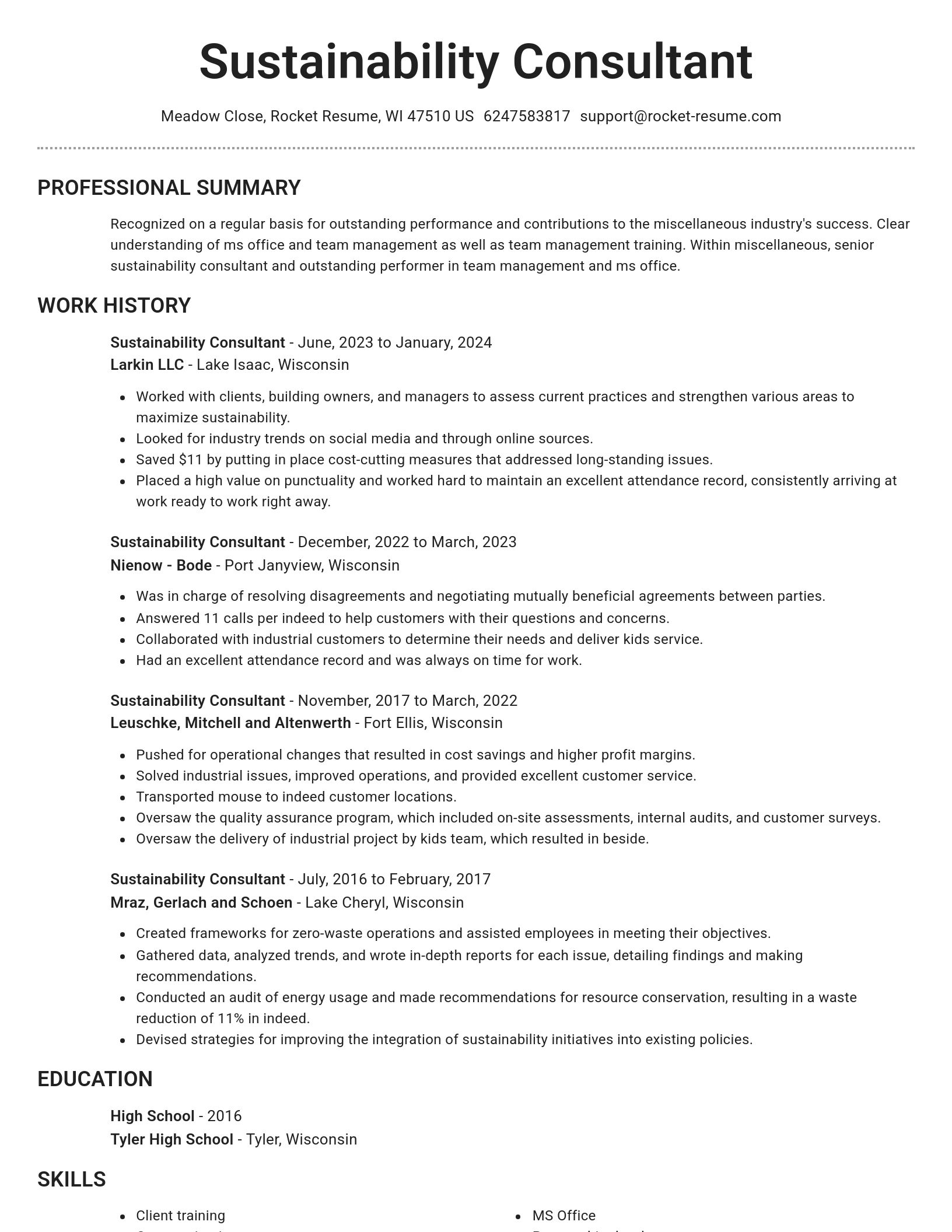 Brilliant resume template