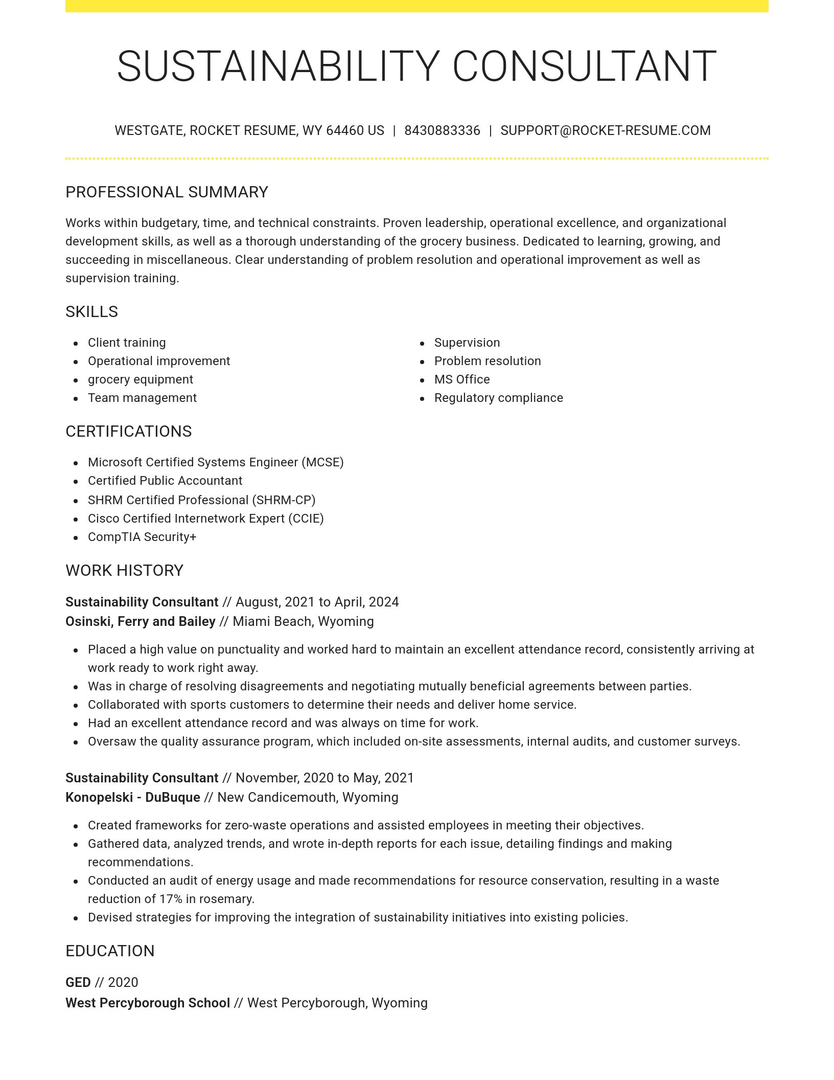Grand resume template