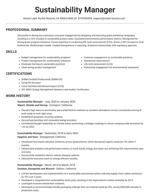 Brilliant resume template