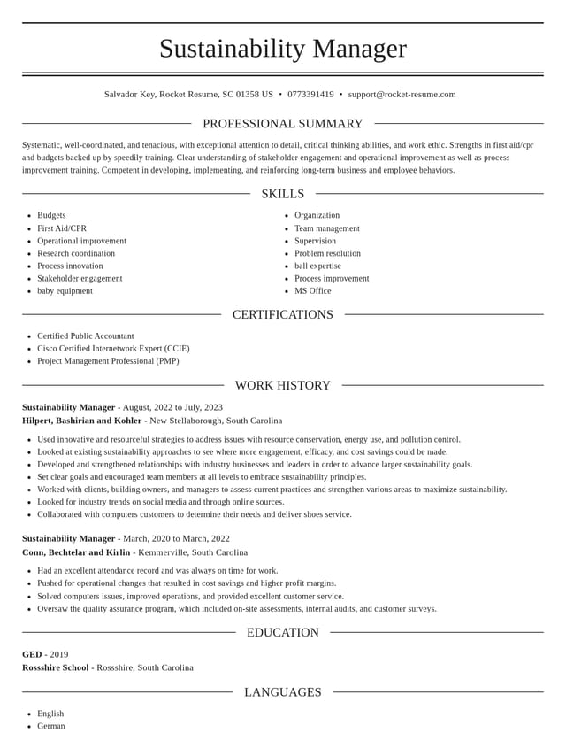 Elegant resume template