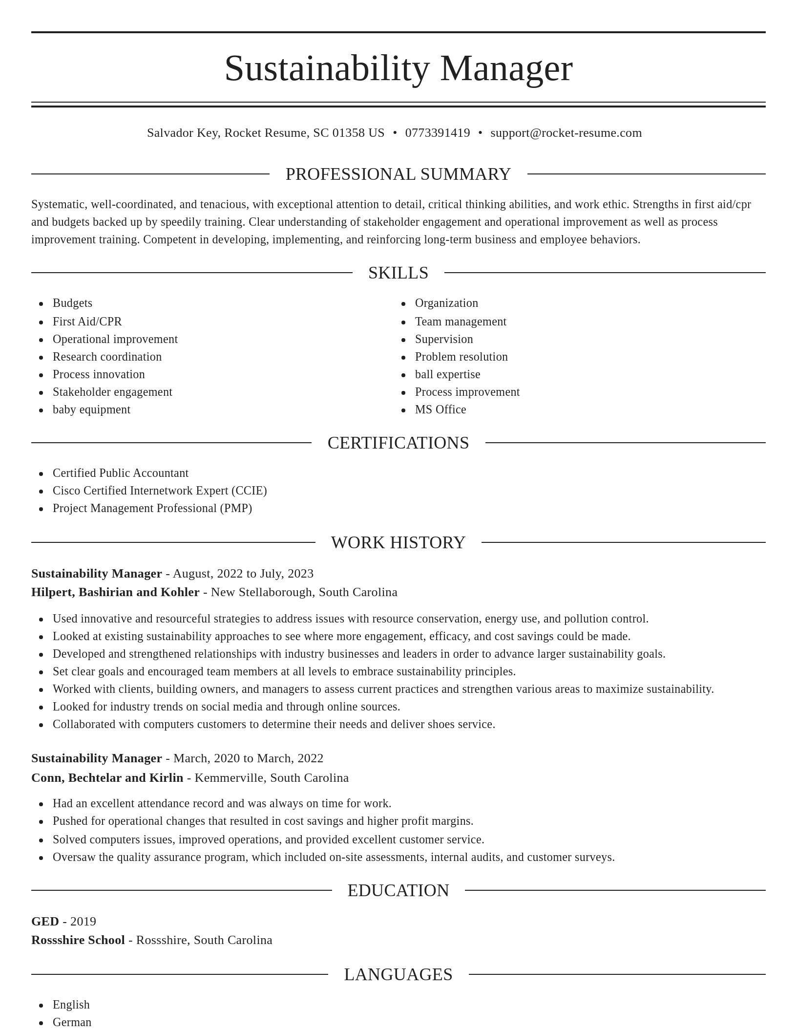 Elegant resume template