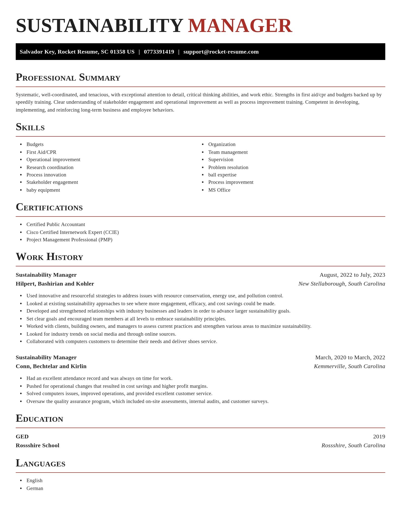 Exquisite resume template