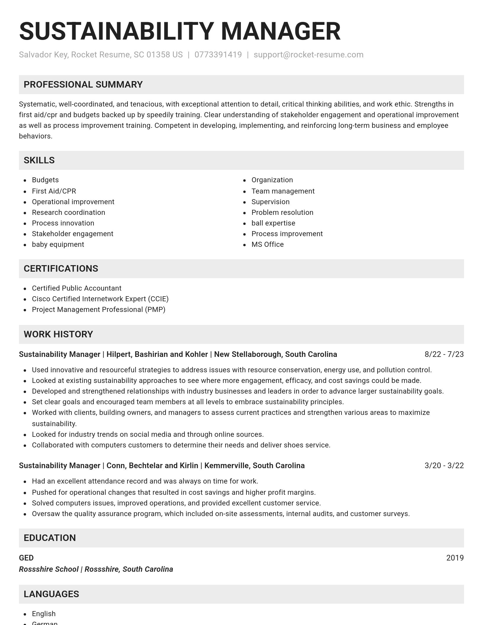Genius resume template