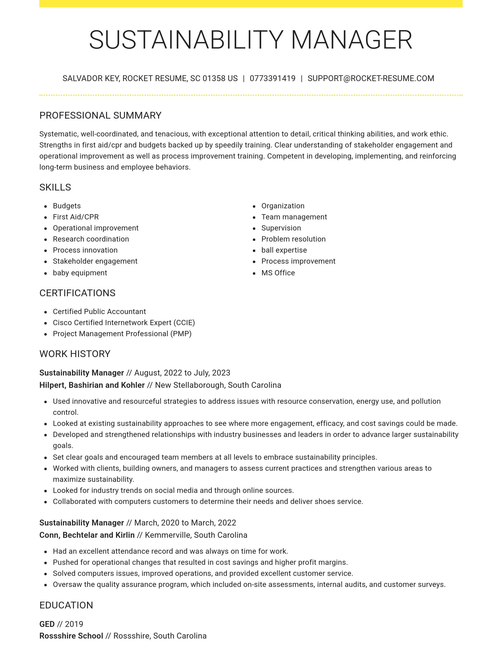 Grand resume template