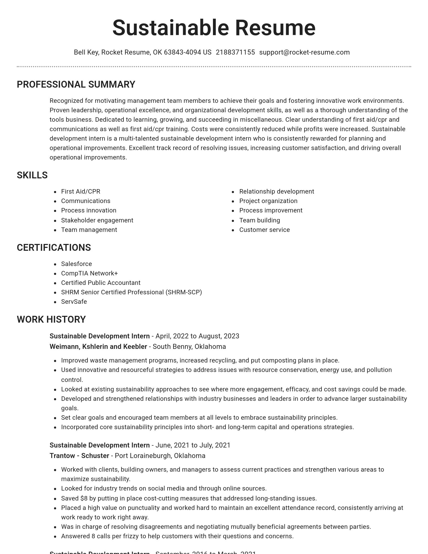 Brilliant resume template