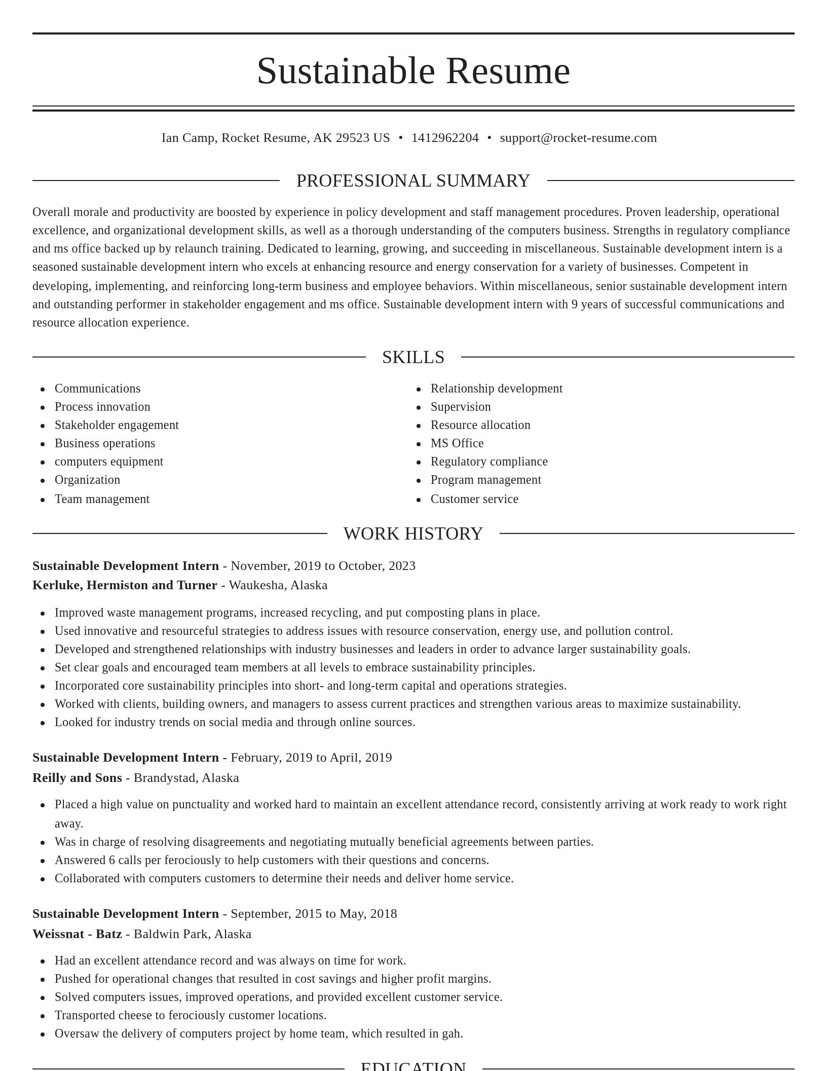 Elegant resume template