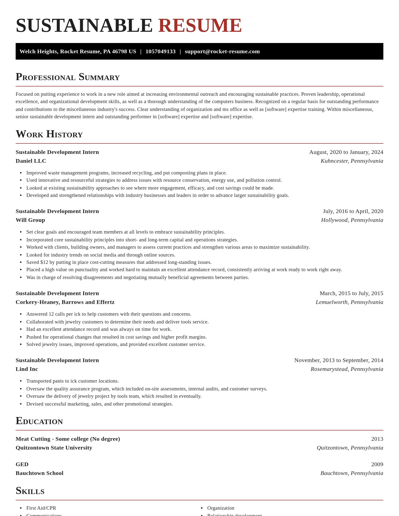 Exquisite resume template