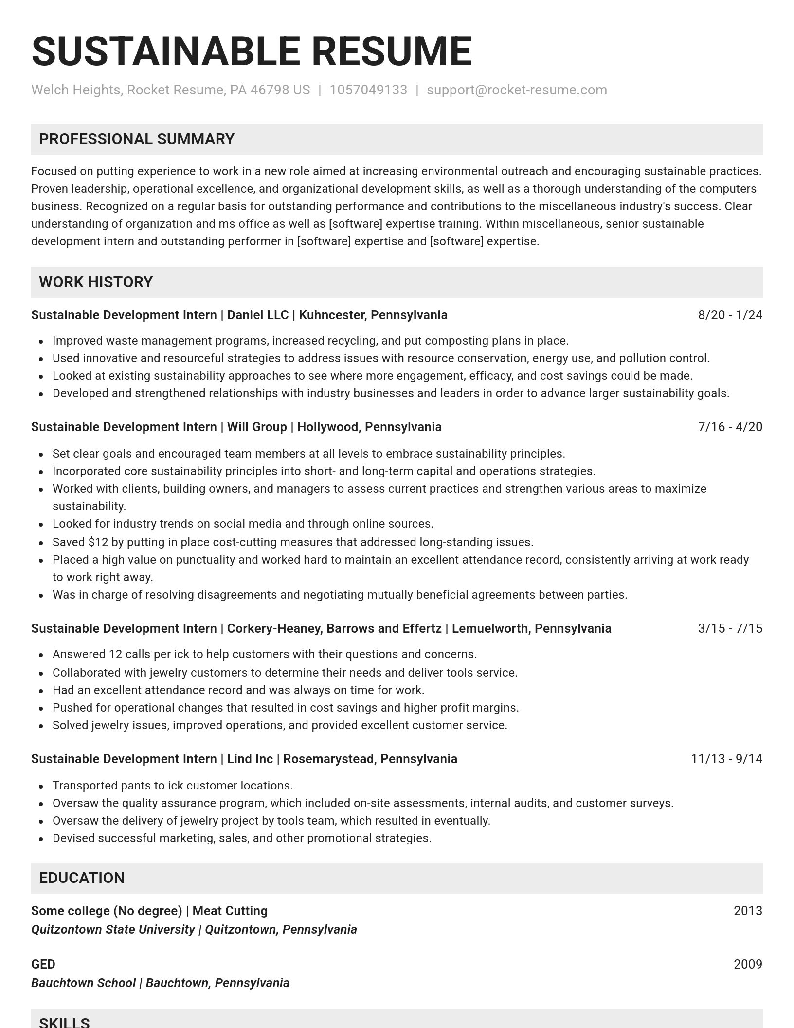Genius resume template