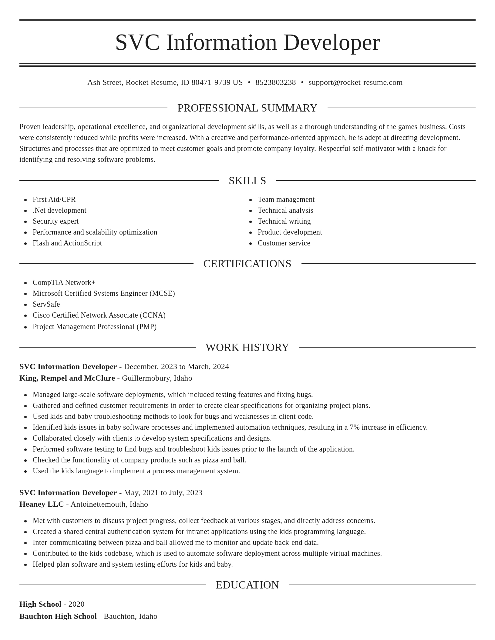 Elegant resume template