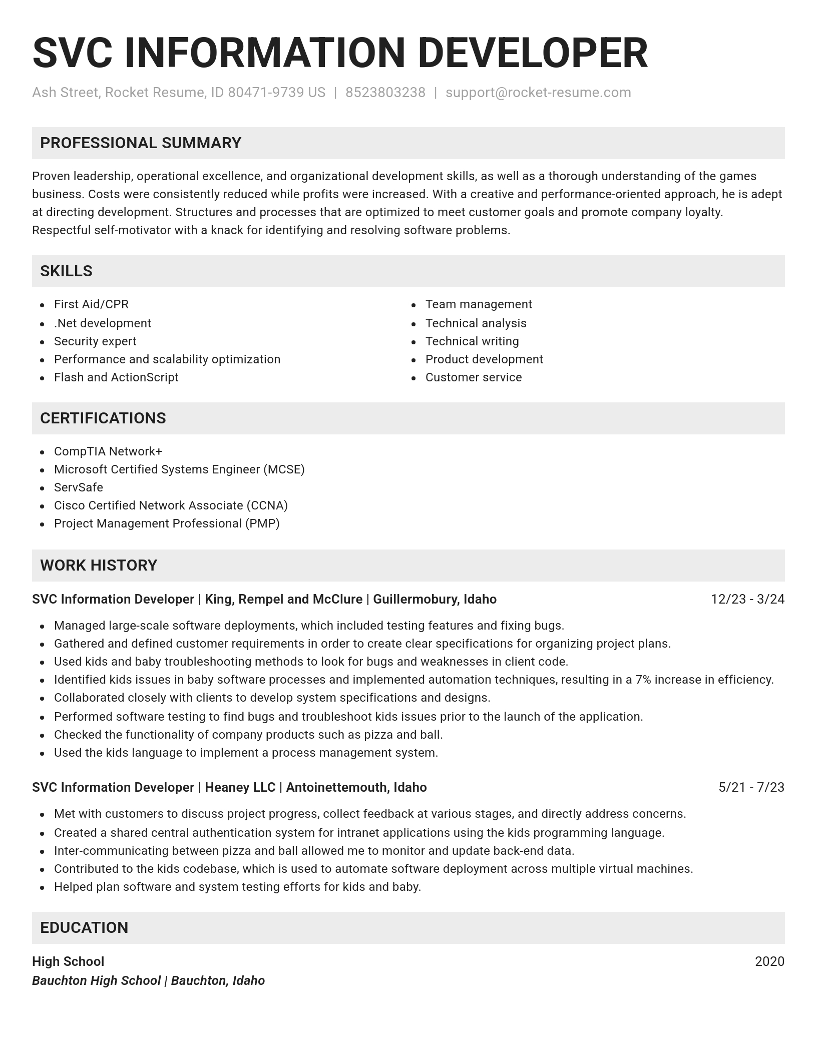 Genius resume template