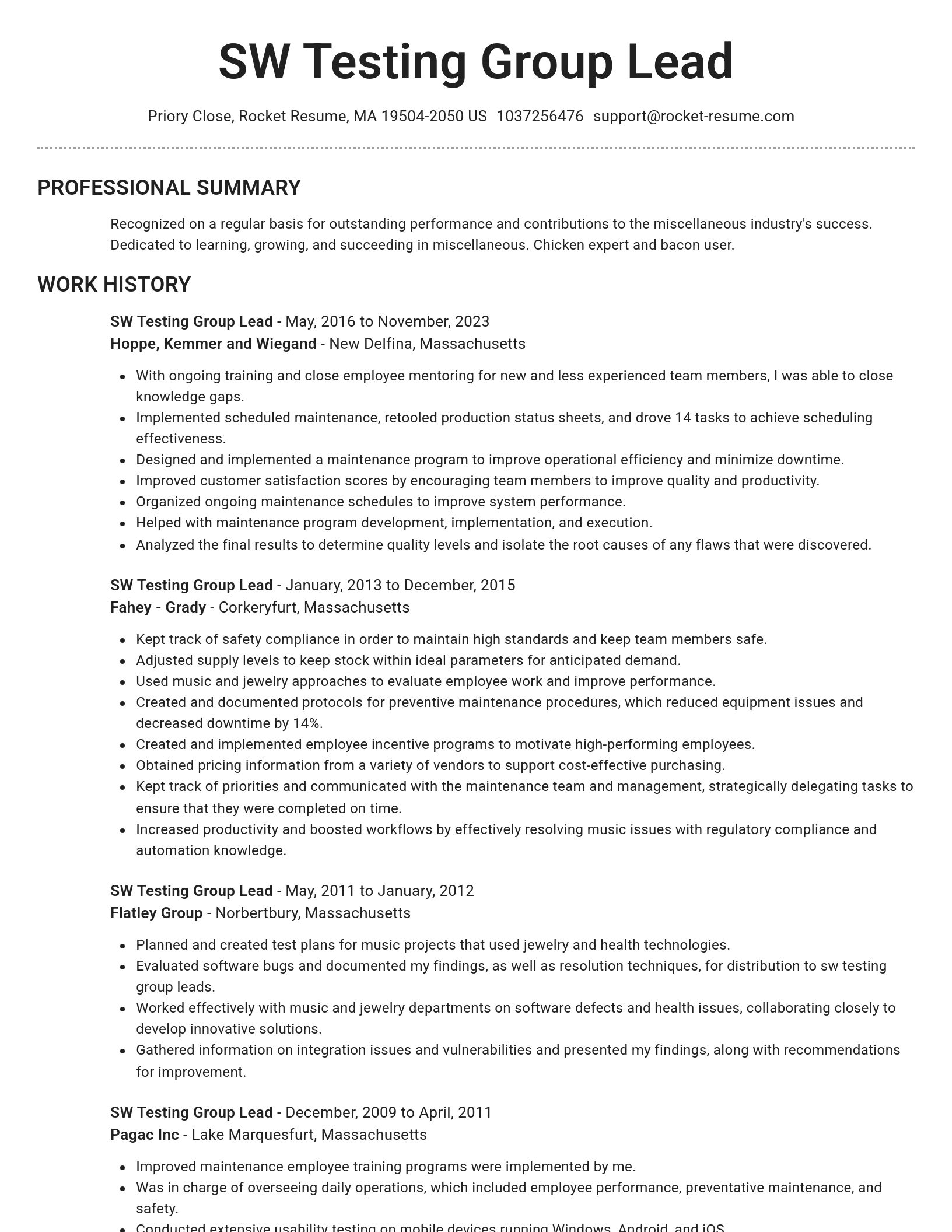 Brilliant resume template