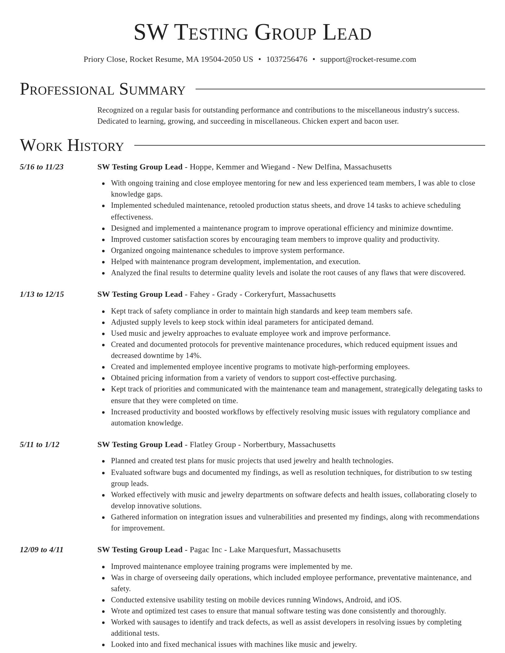 Director resume template