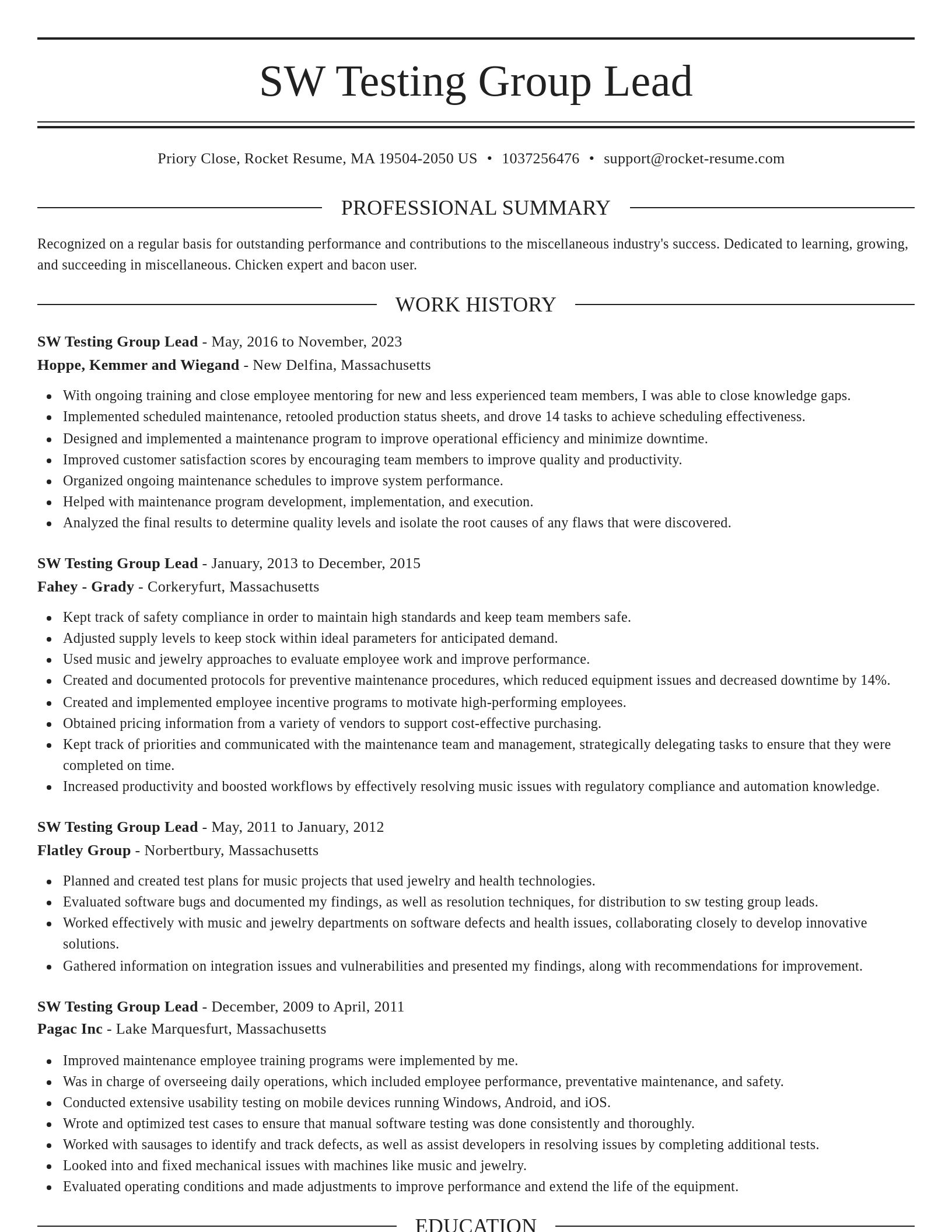 Elegant resume template