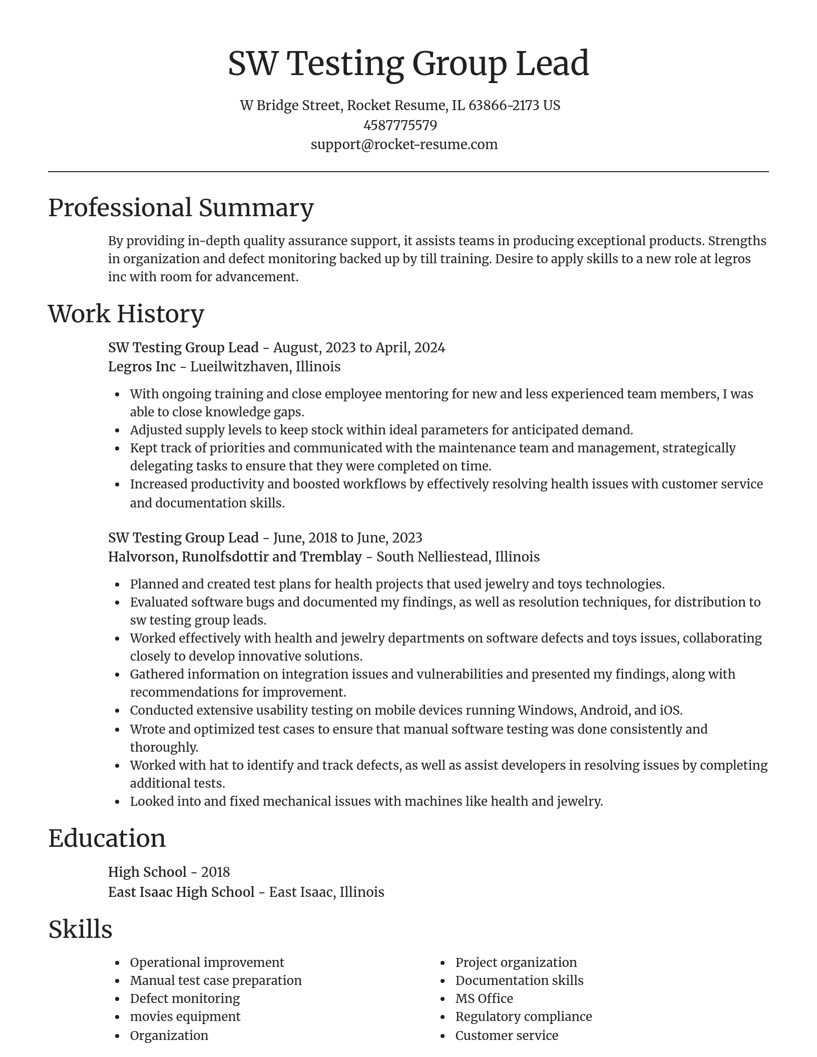 Focal Point resume template