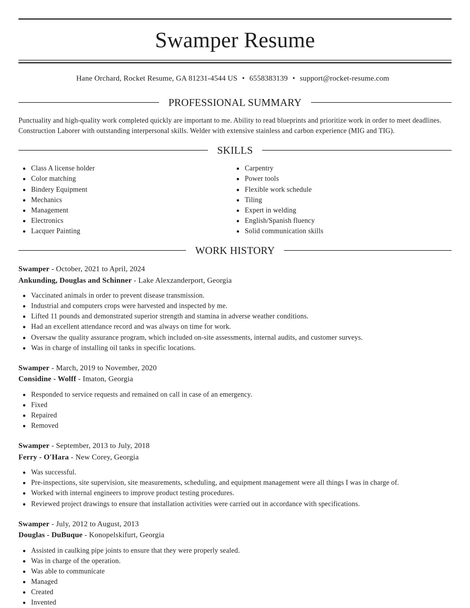 Elegant resume template