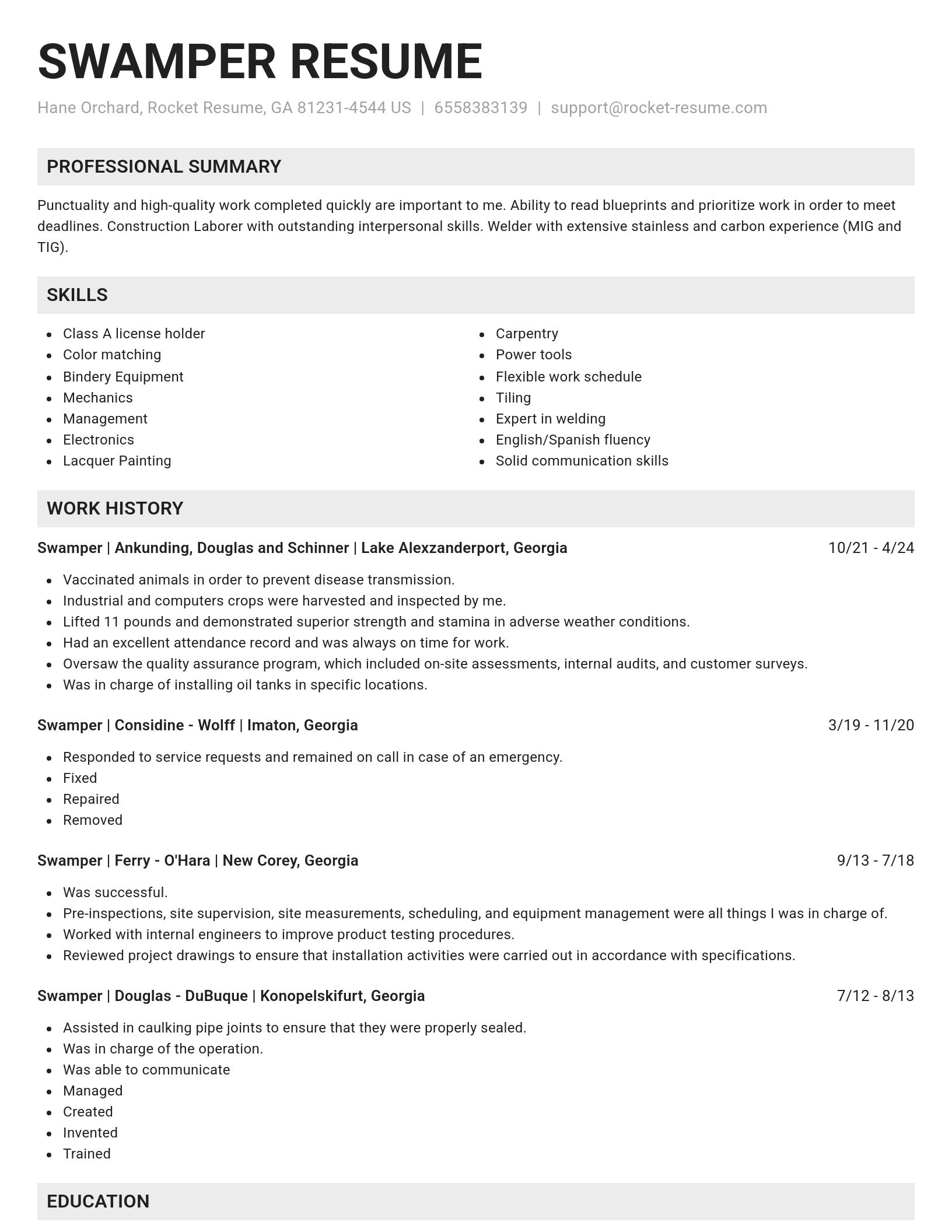 Genius resume template