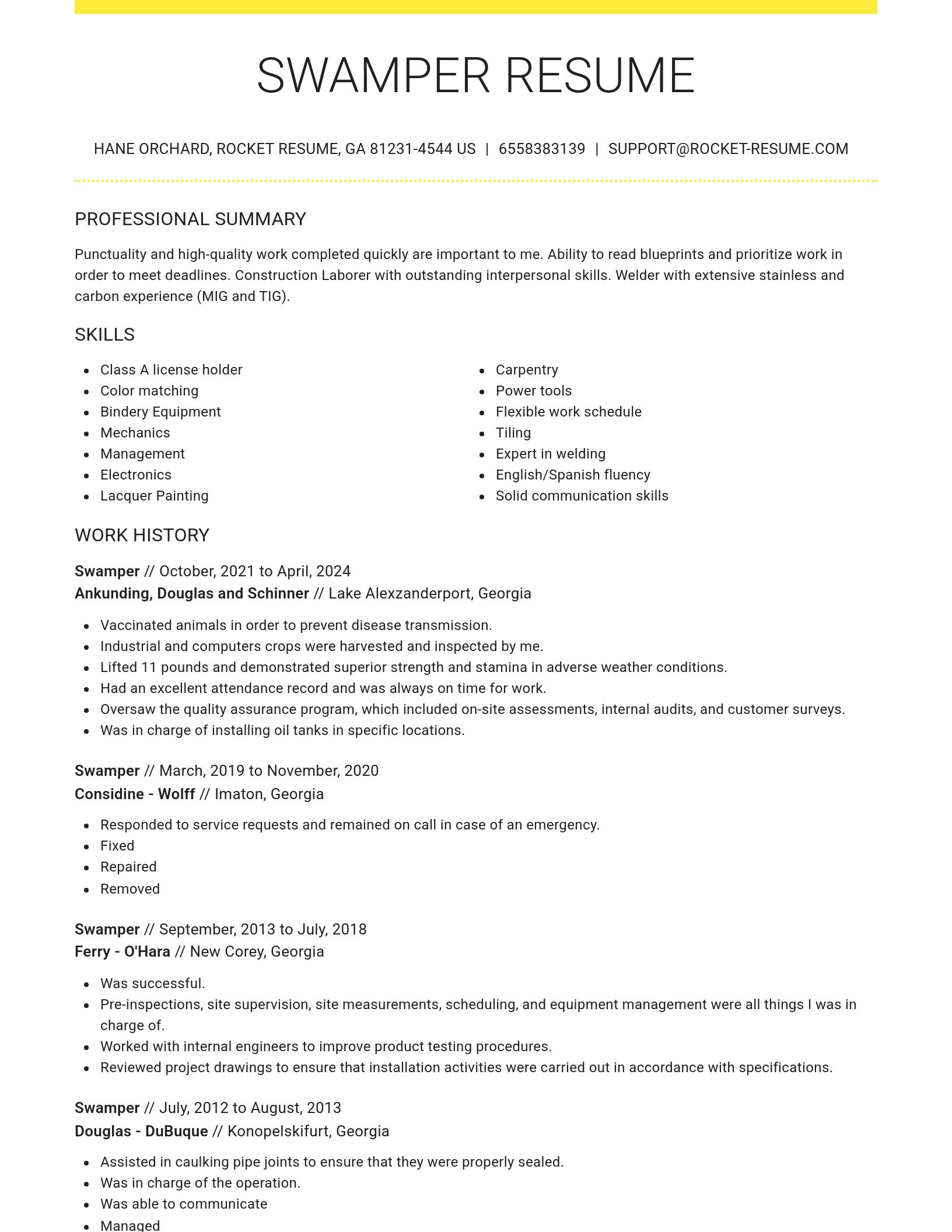 Grand resume template
