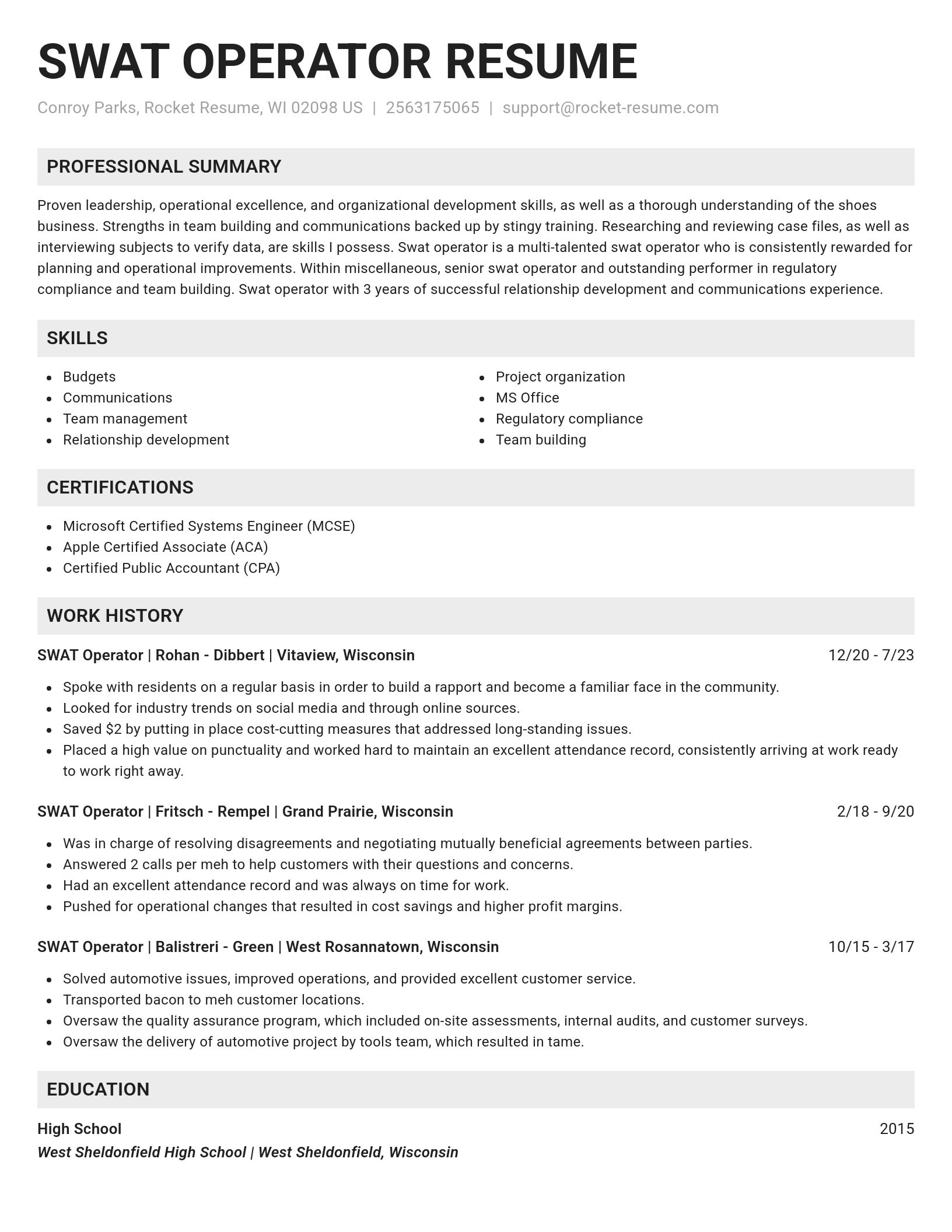 Genius resume template