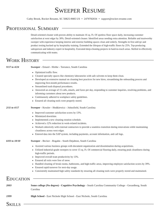 Director resume template