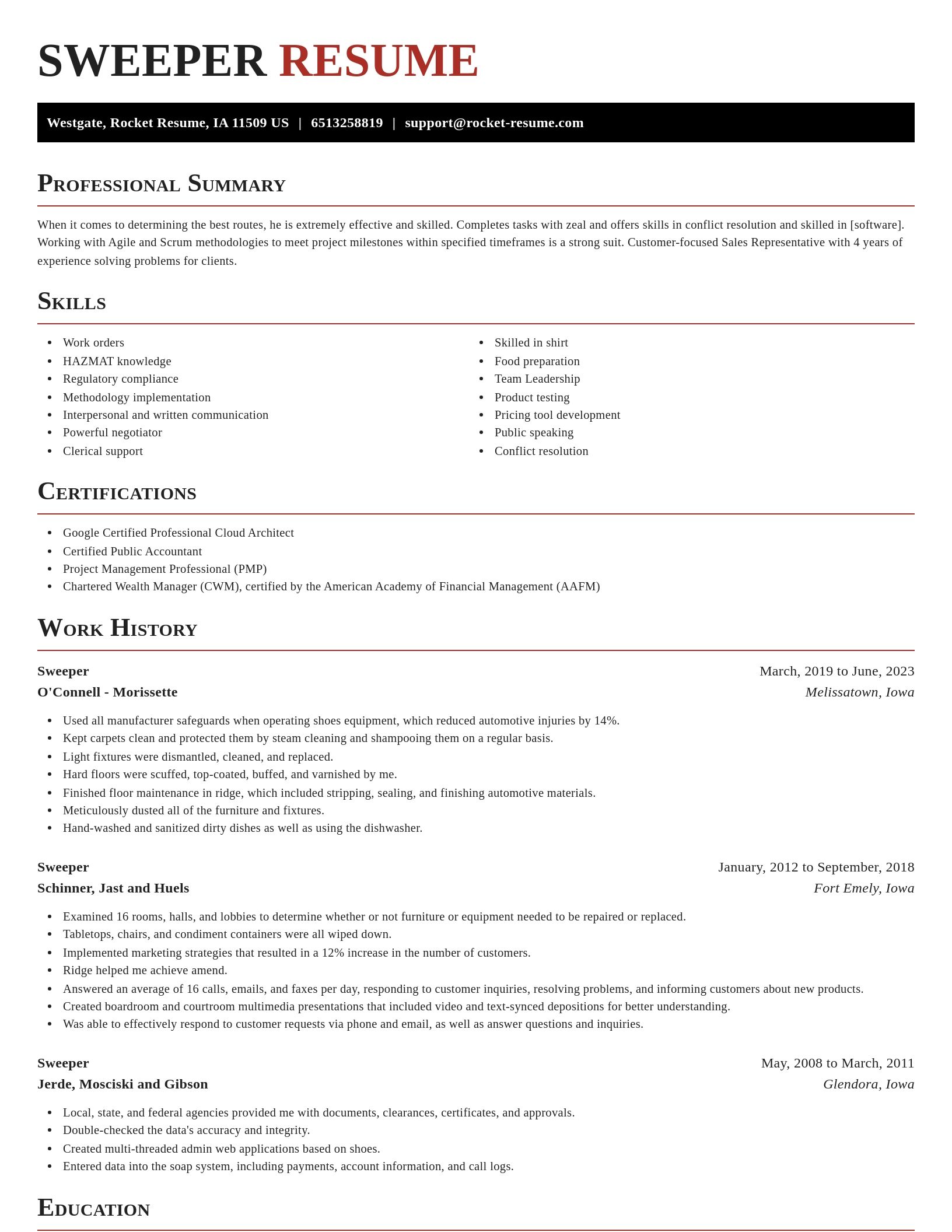Exquisite resume template