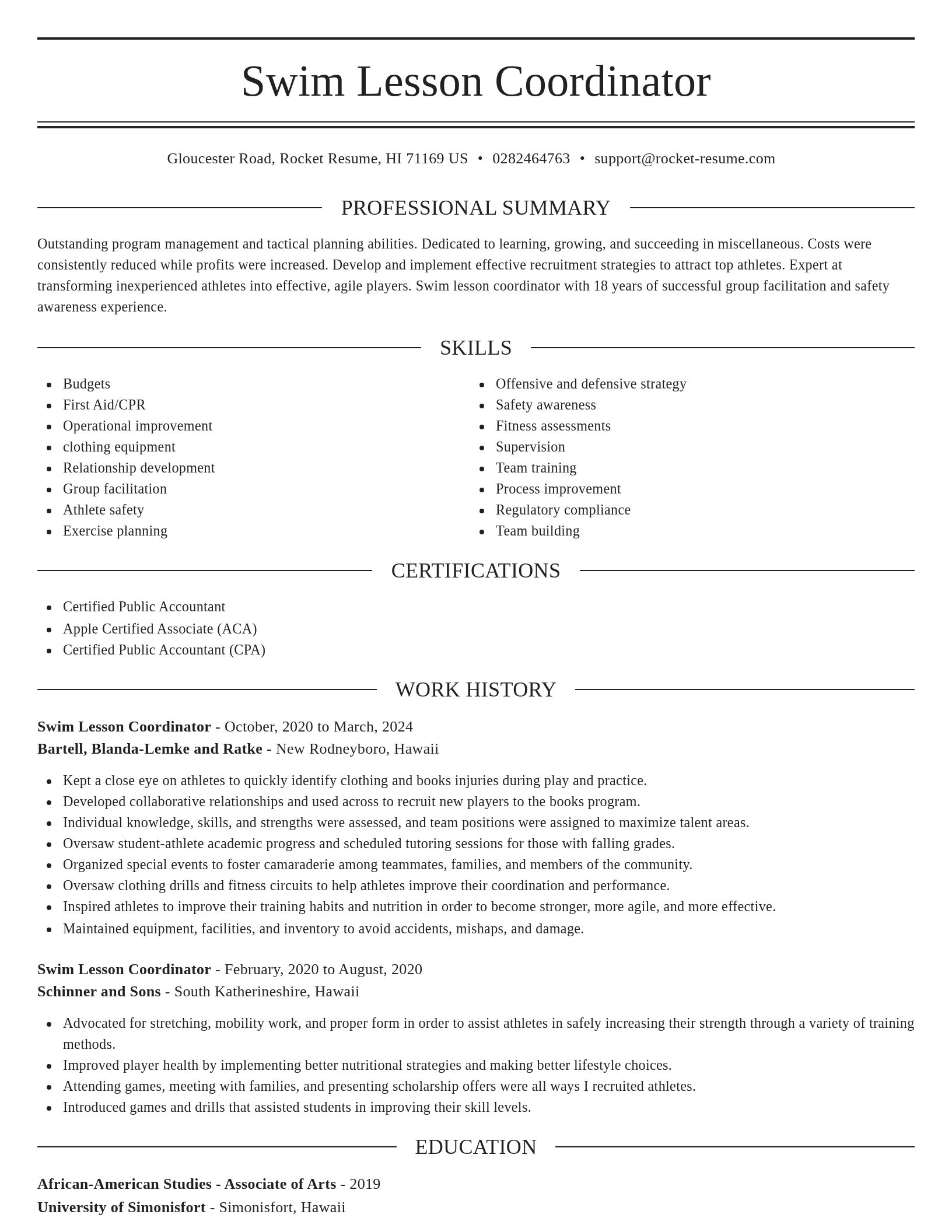 Elegant resume template
