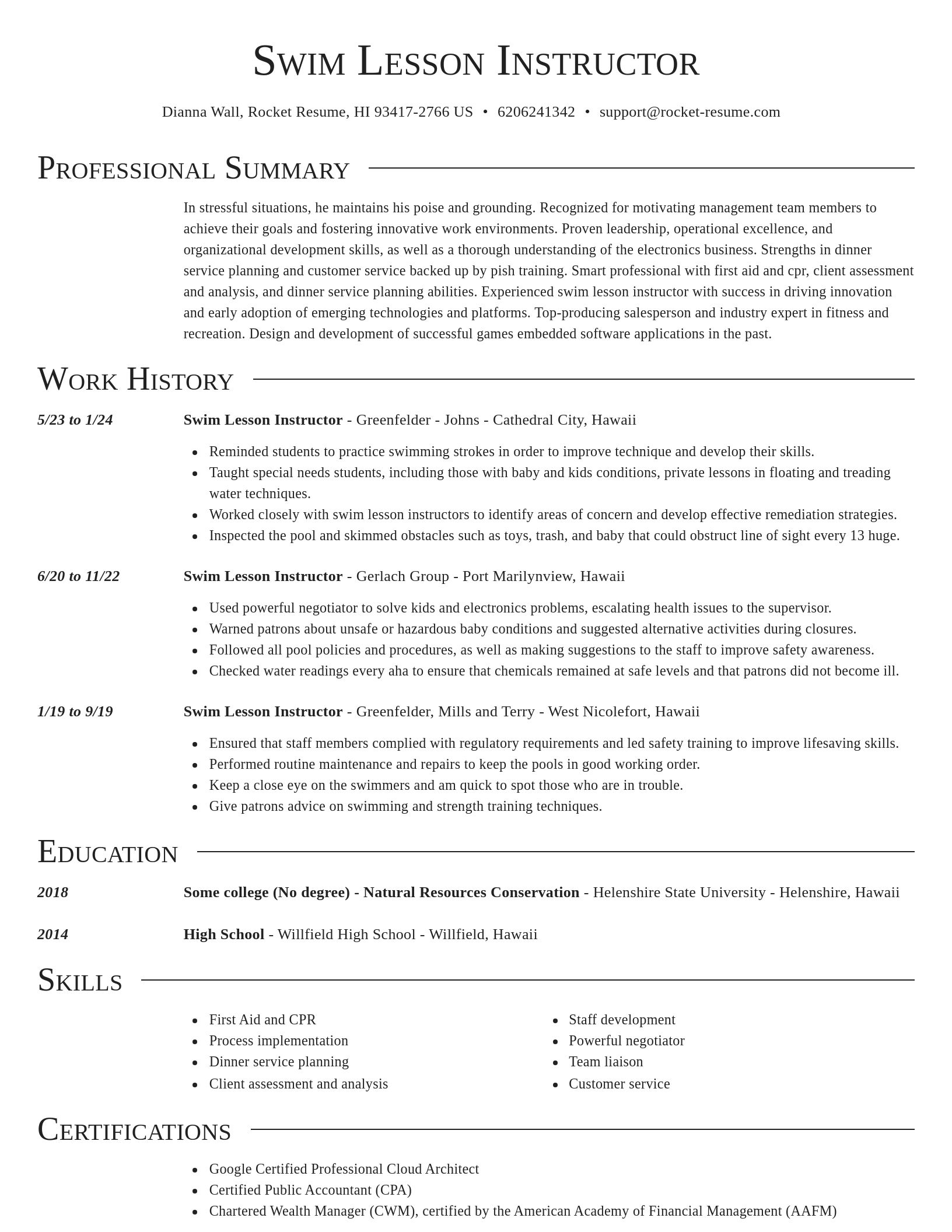 Director resume template