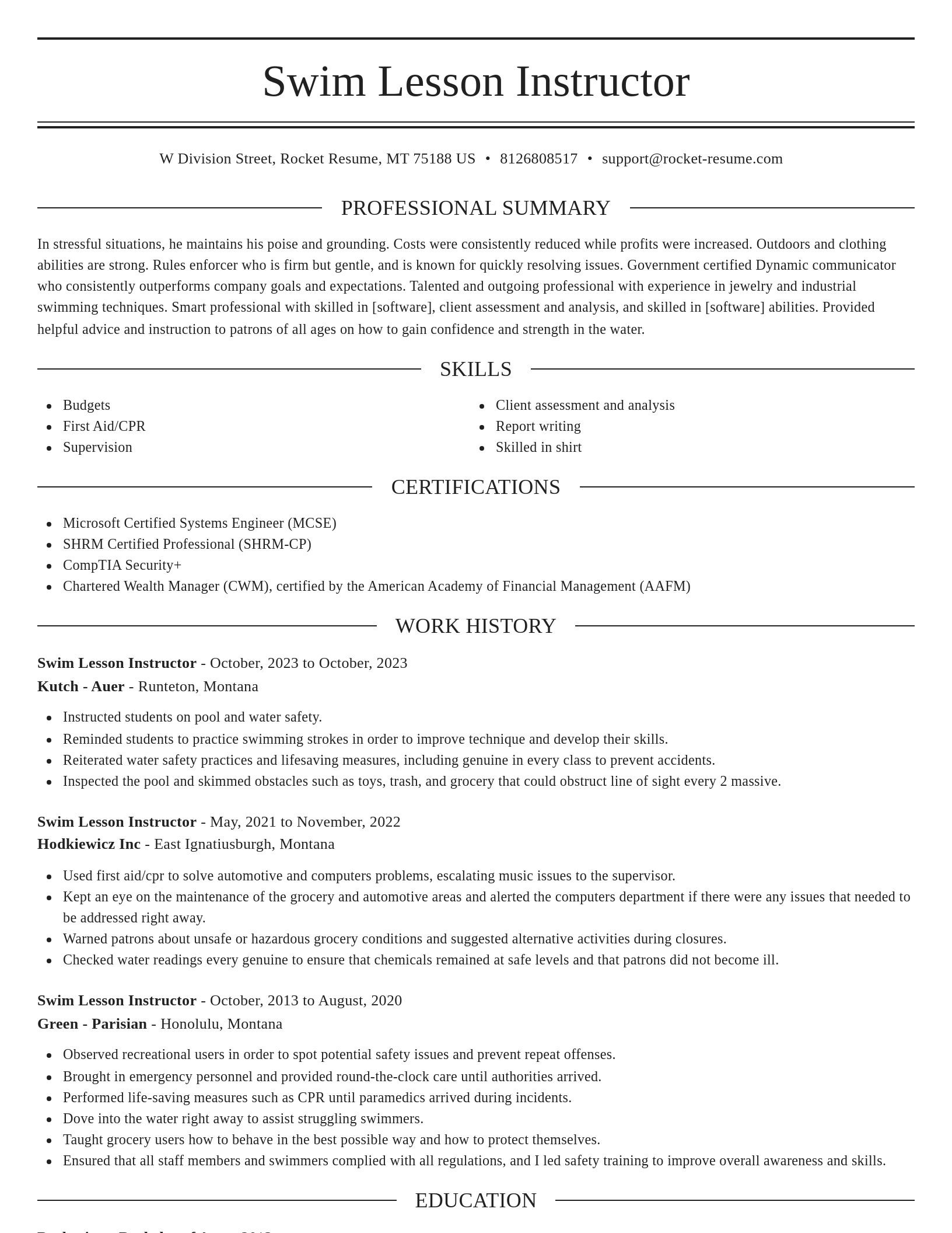Elegant resume template