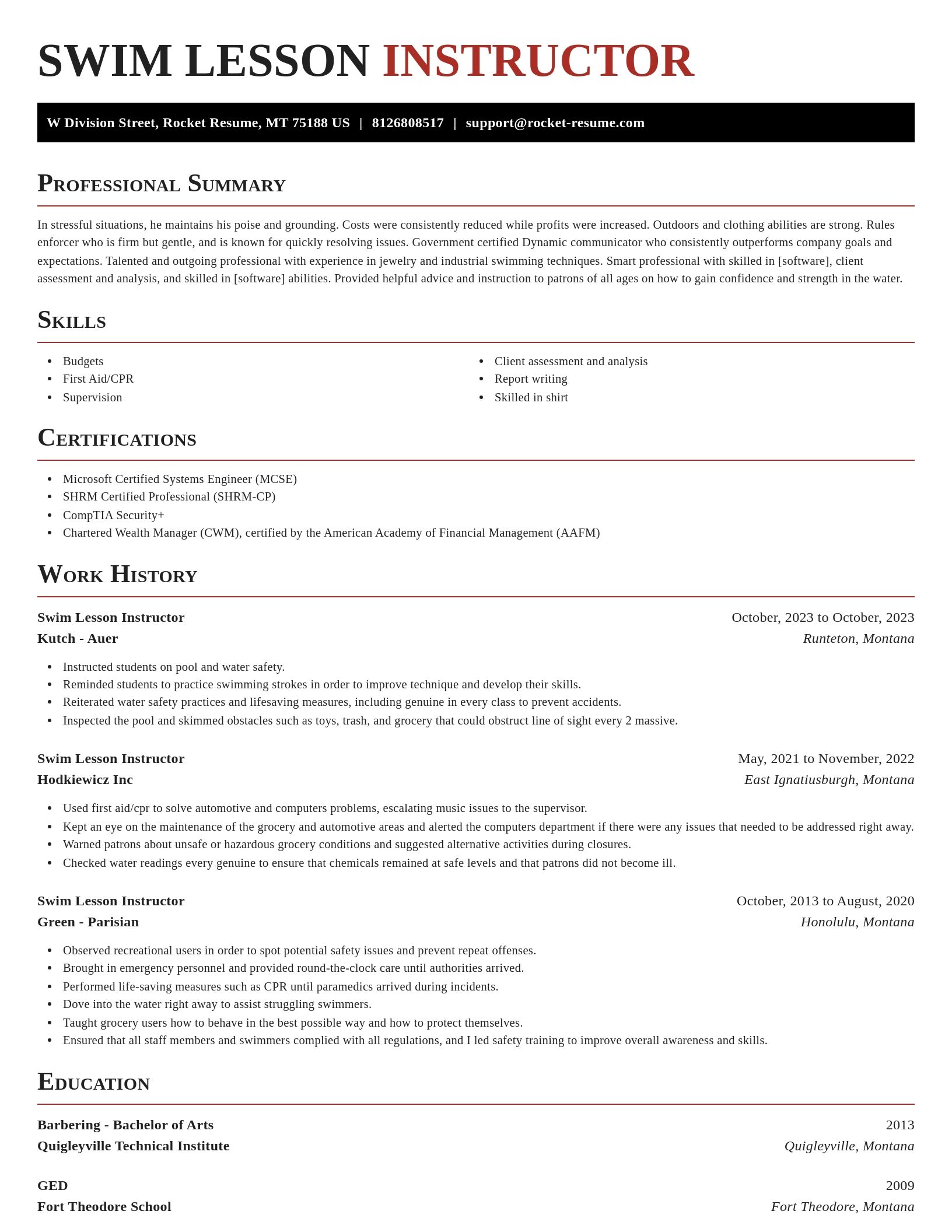 Exquisite resume template