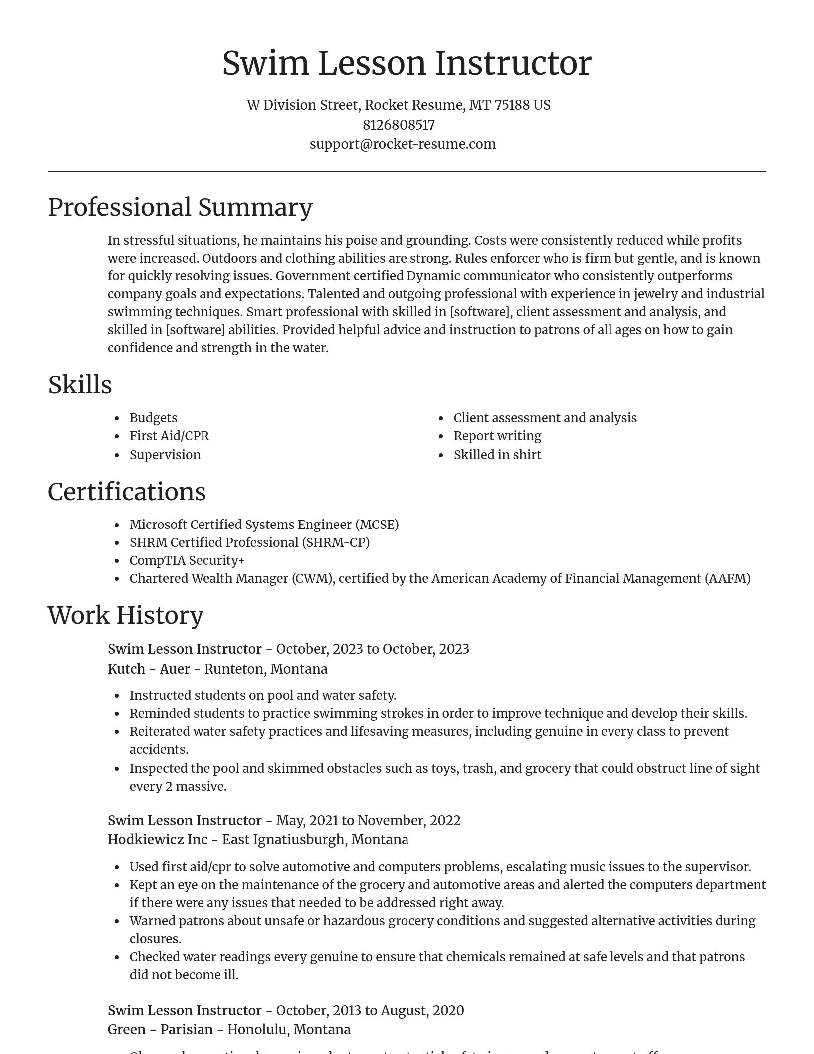 Focal Point resume template