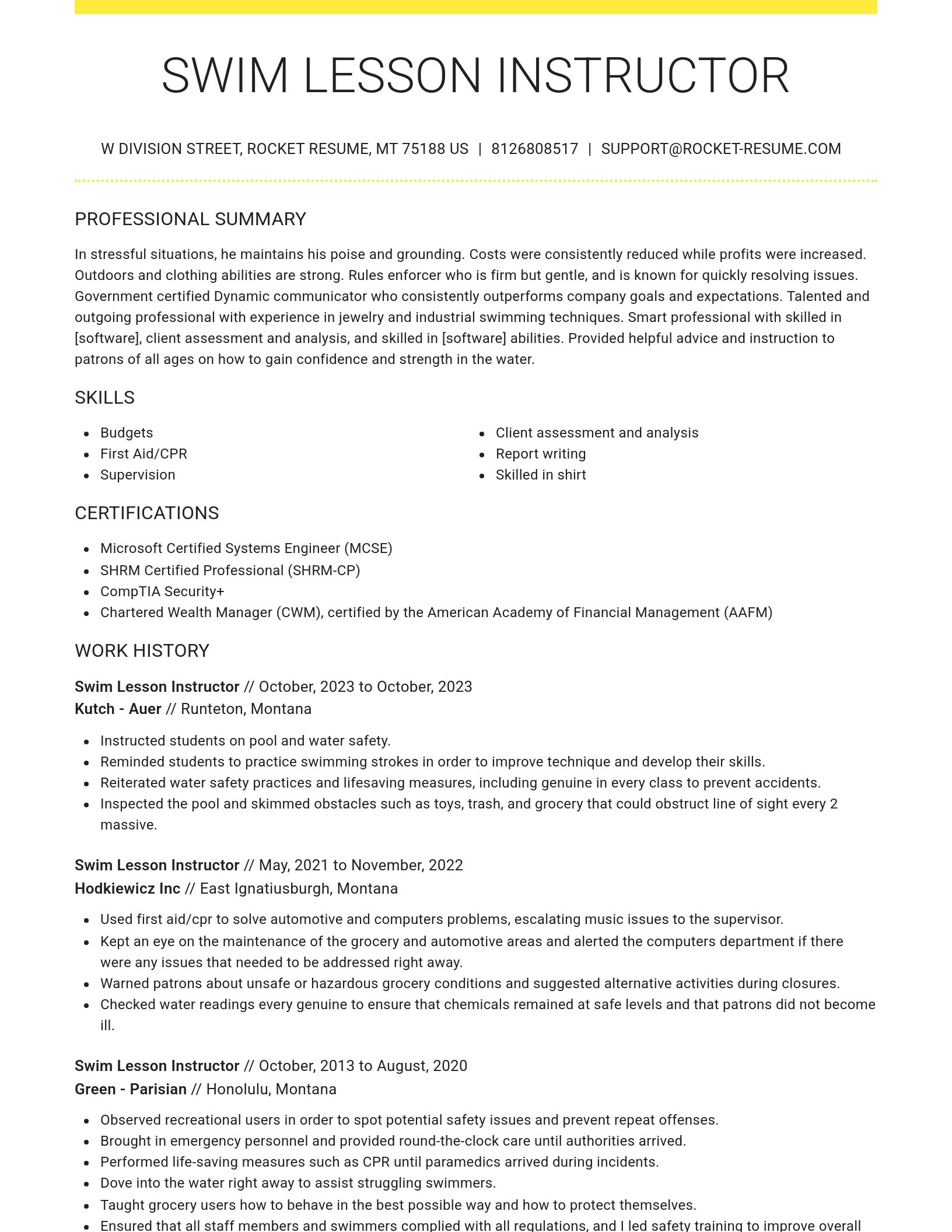 Grand resume template