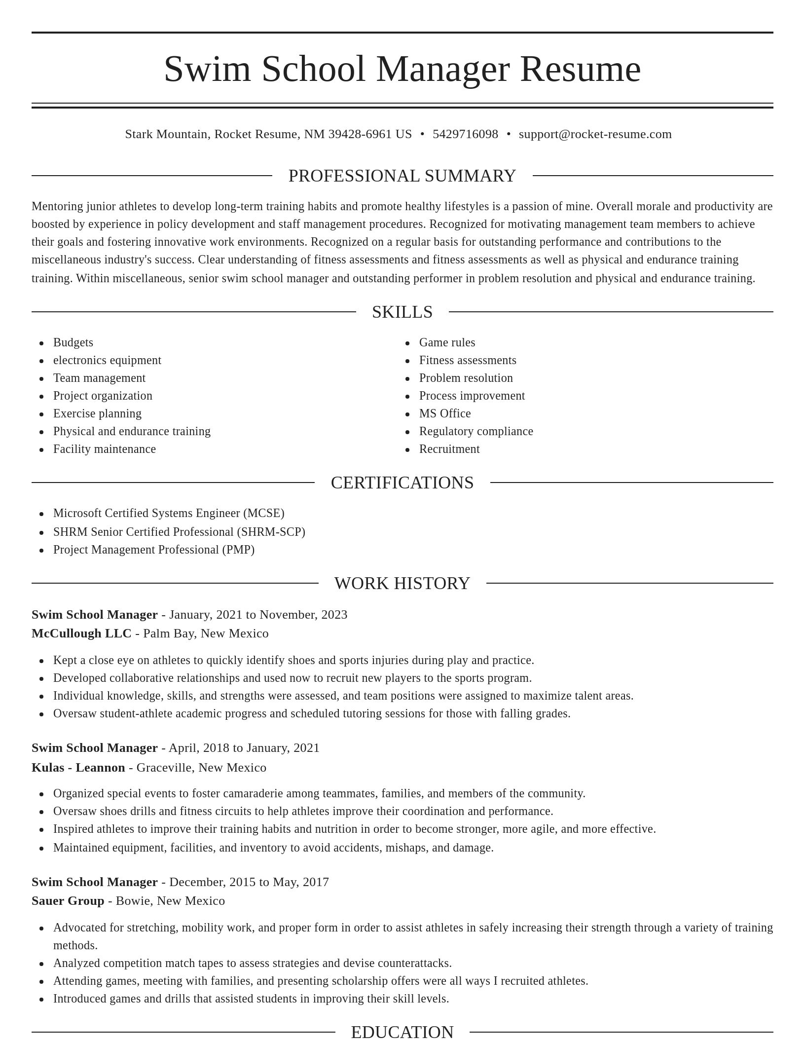 Elegant resume template