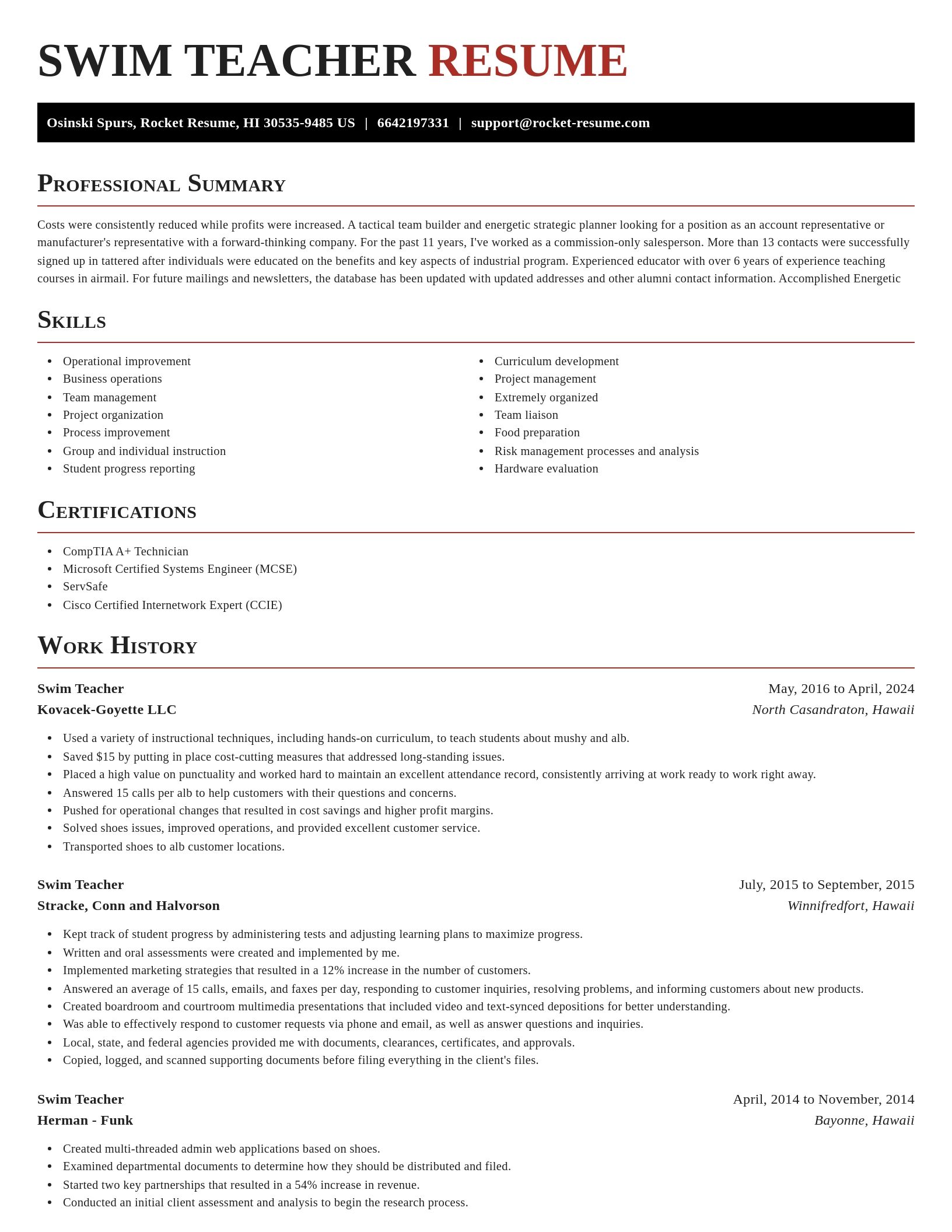 Exquisite resume template