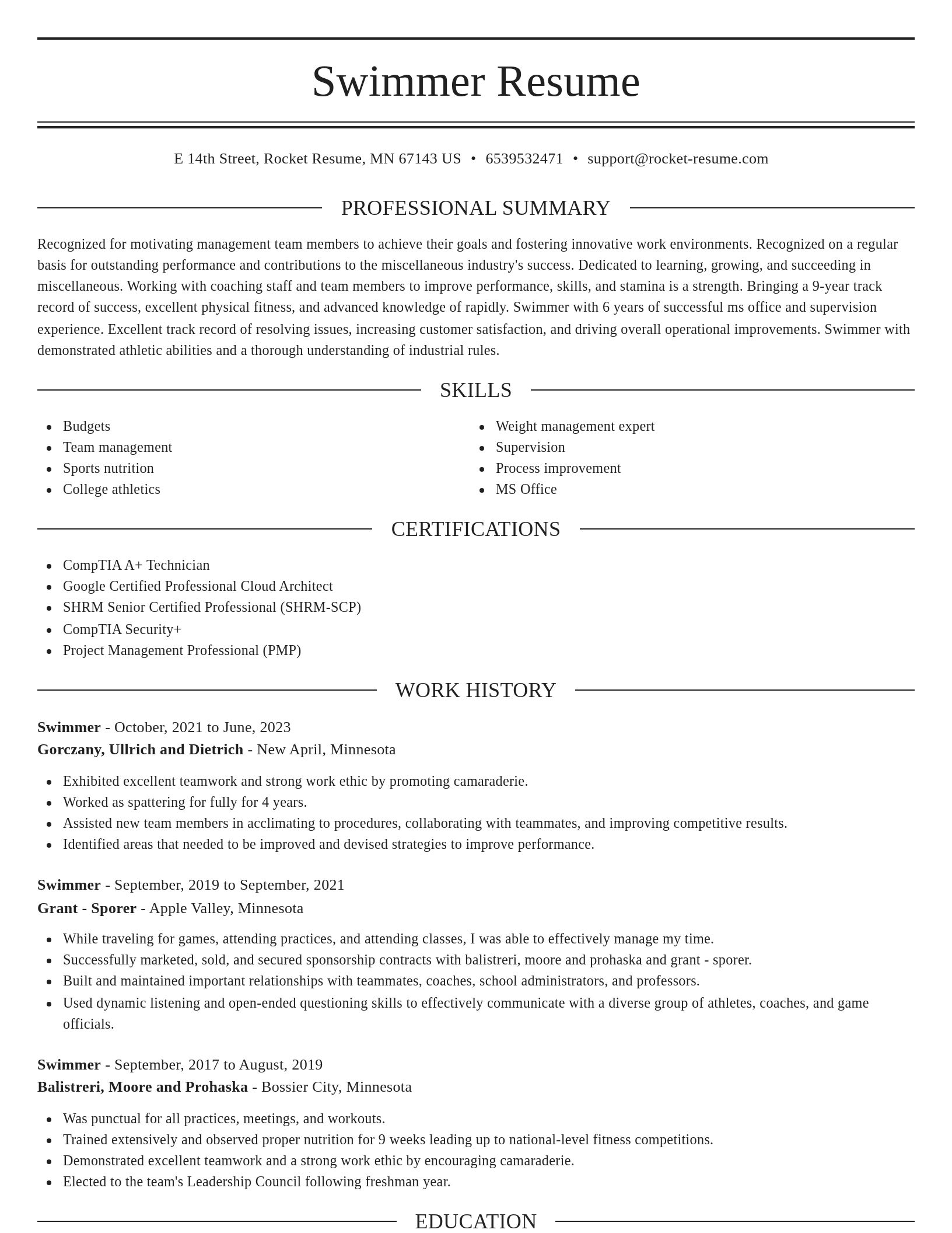 Elegant resume template