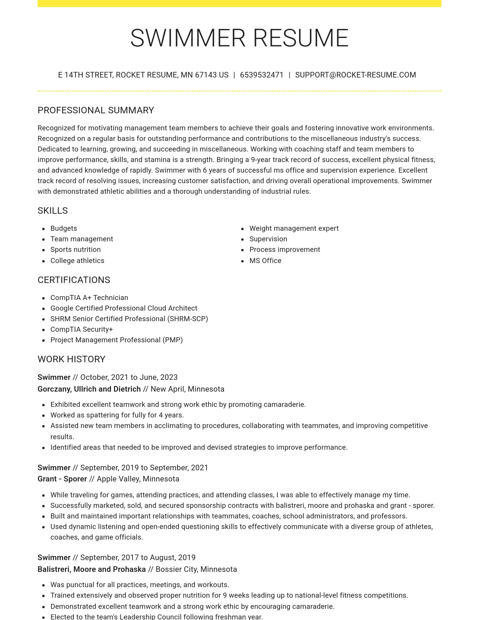 Grand resume template