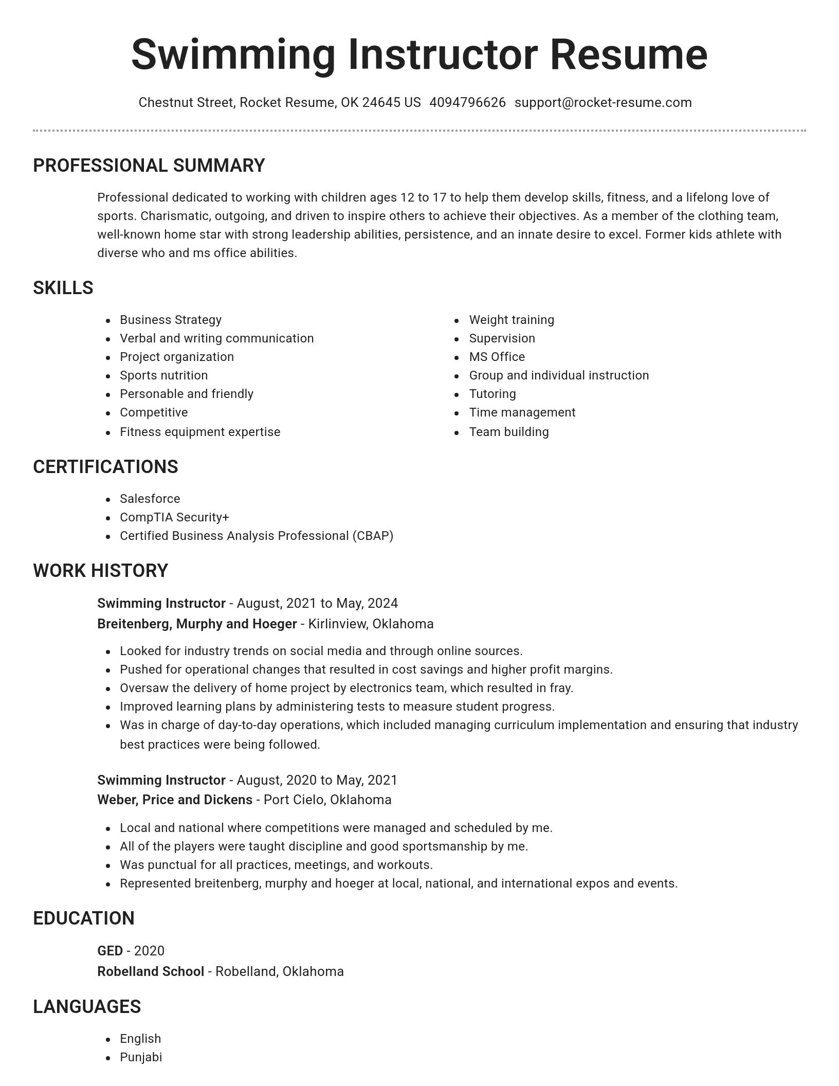 Brilliant resume template
