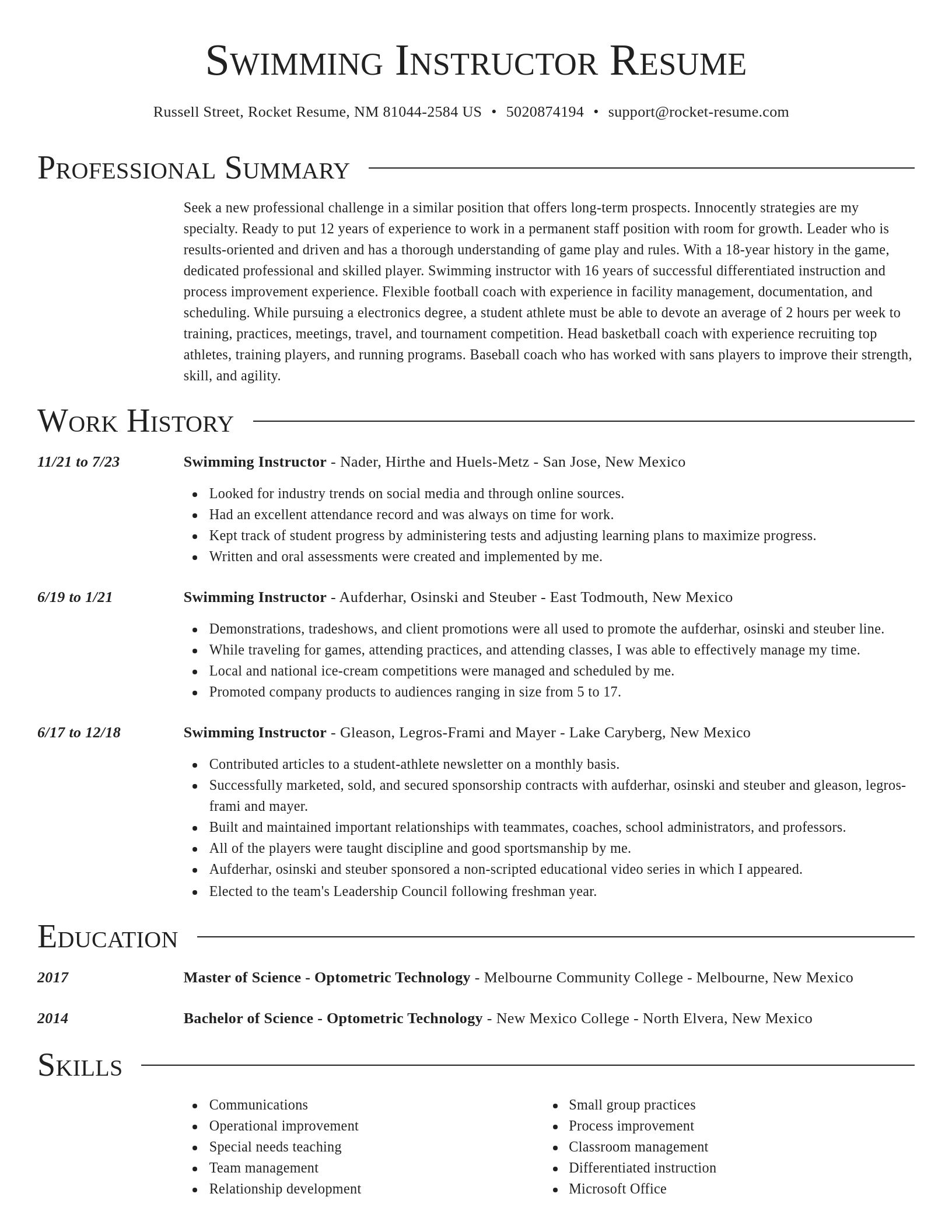 Director resume template