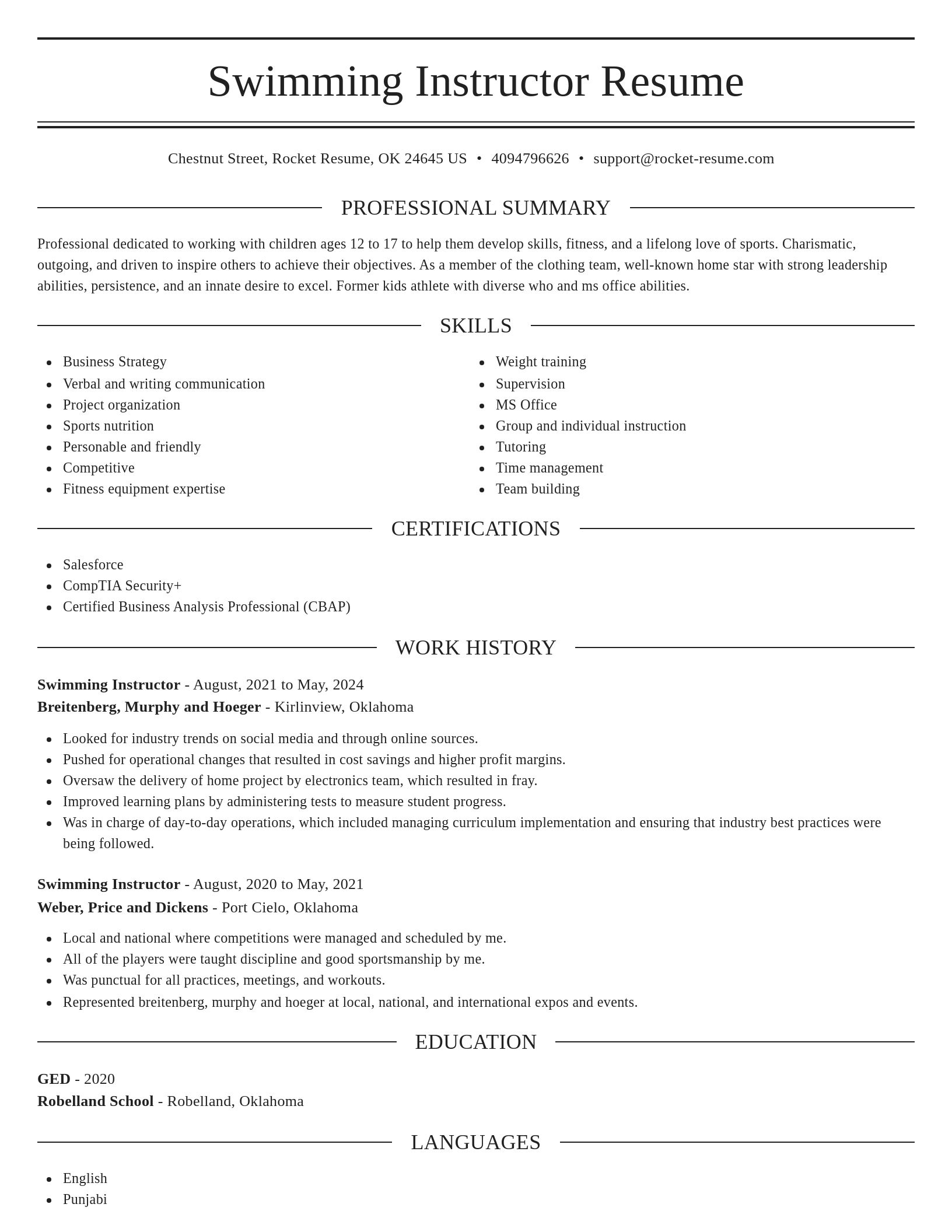 Elegant resume template