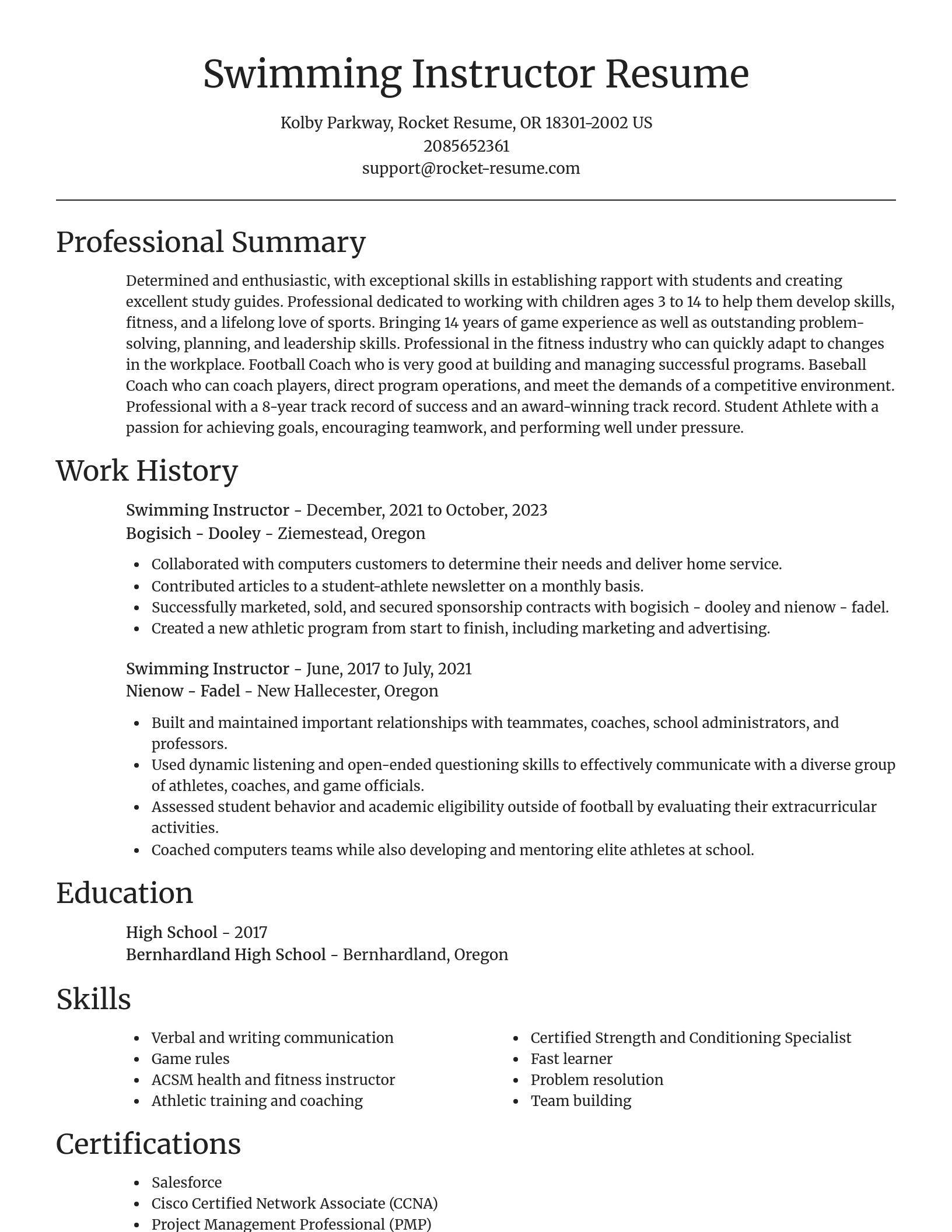 Focal Point resume template