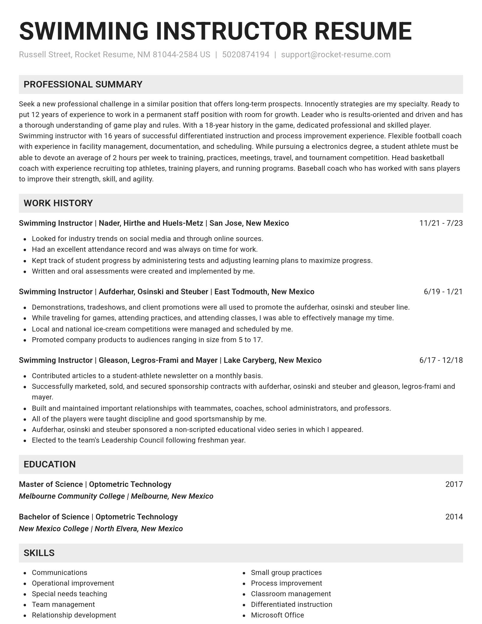 Genius resume template