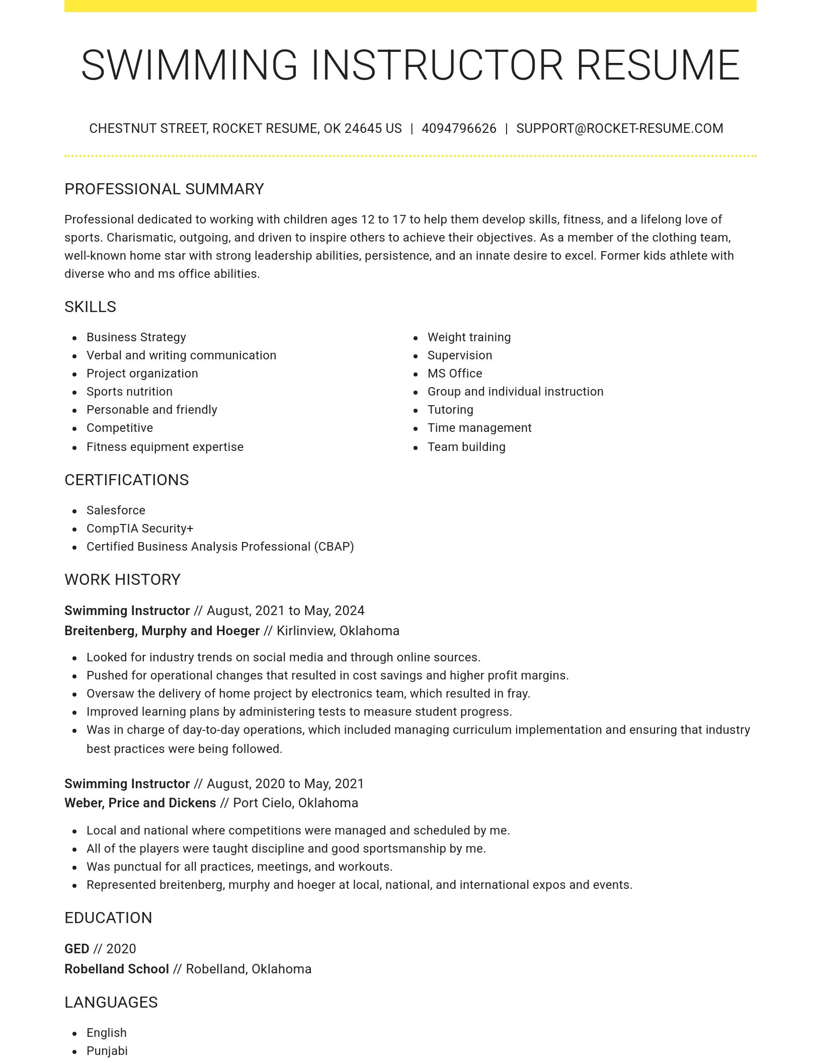 Grand resume template