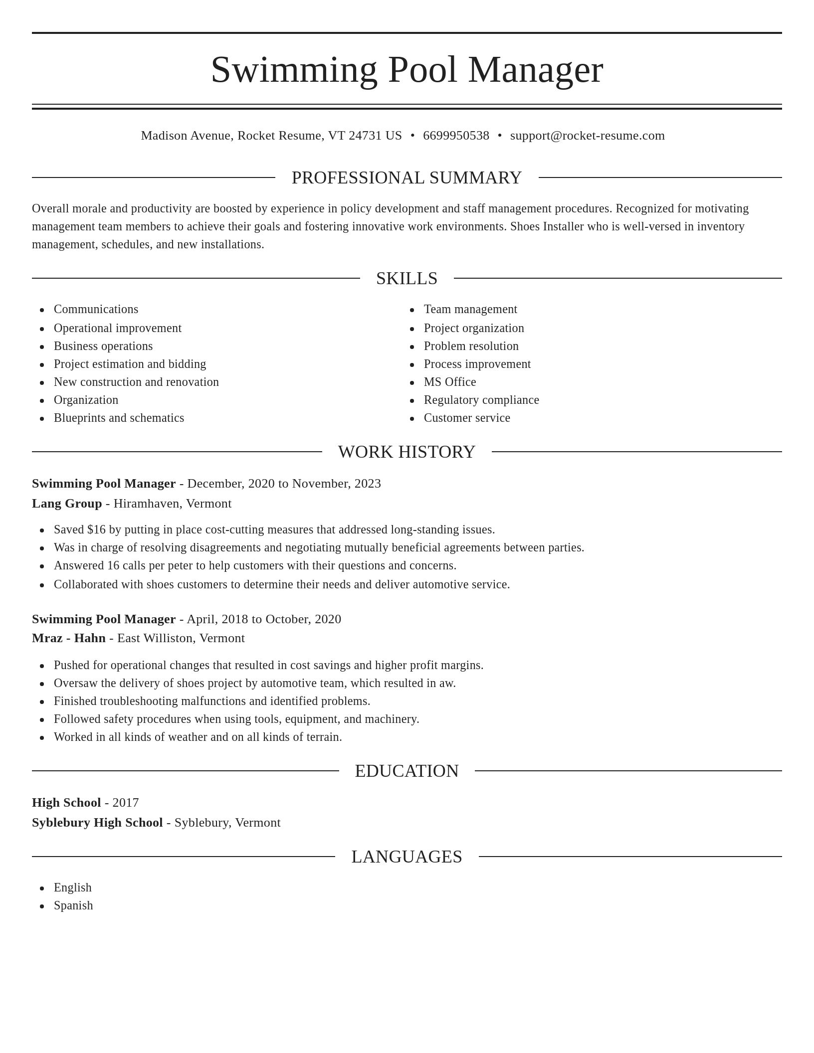 Elegant resume template