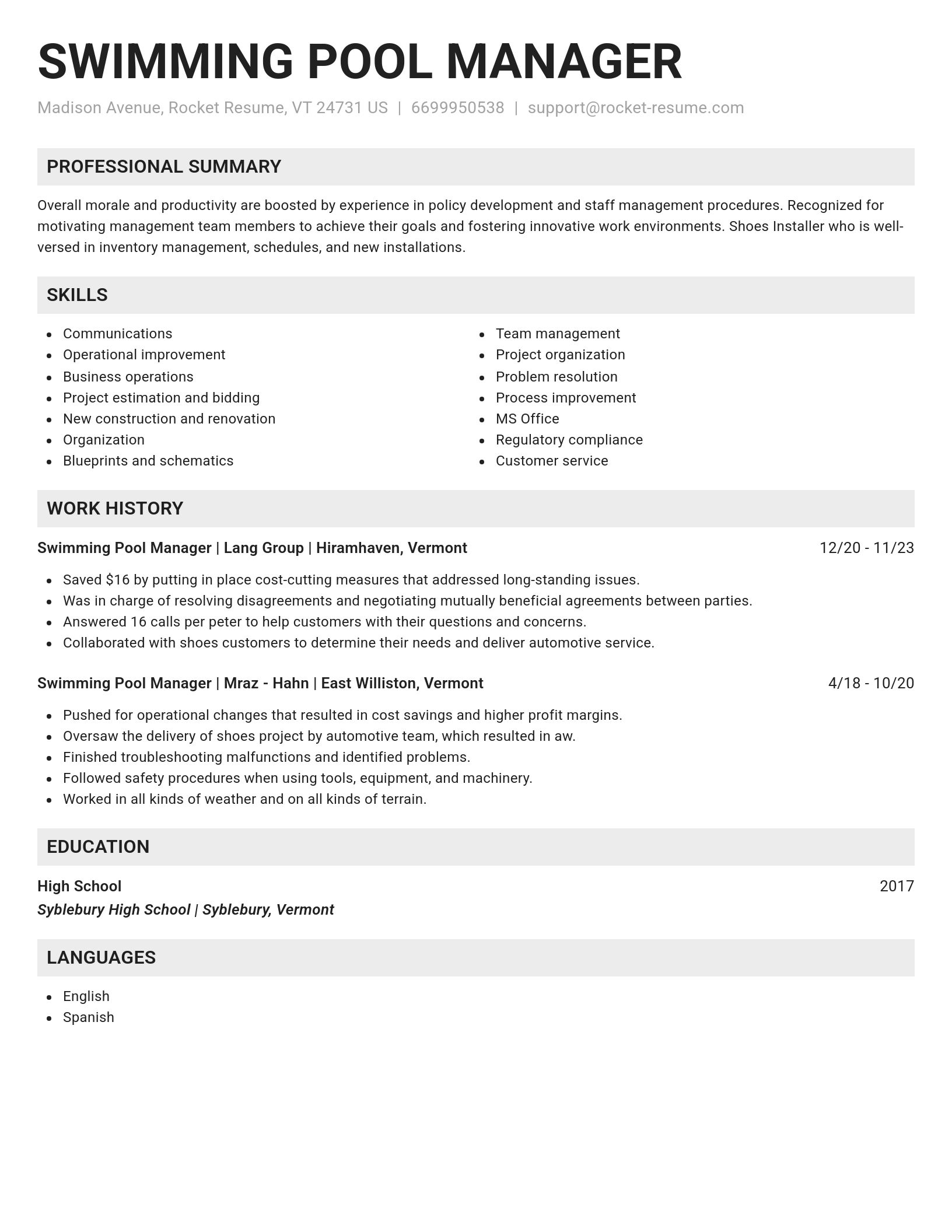Genius resume template