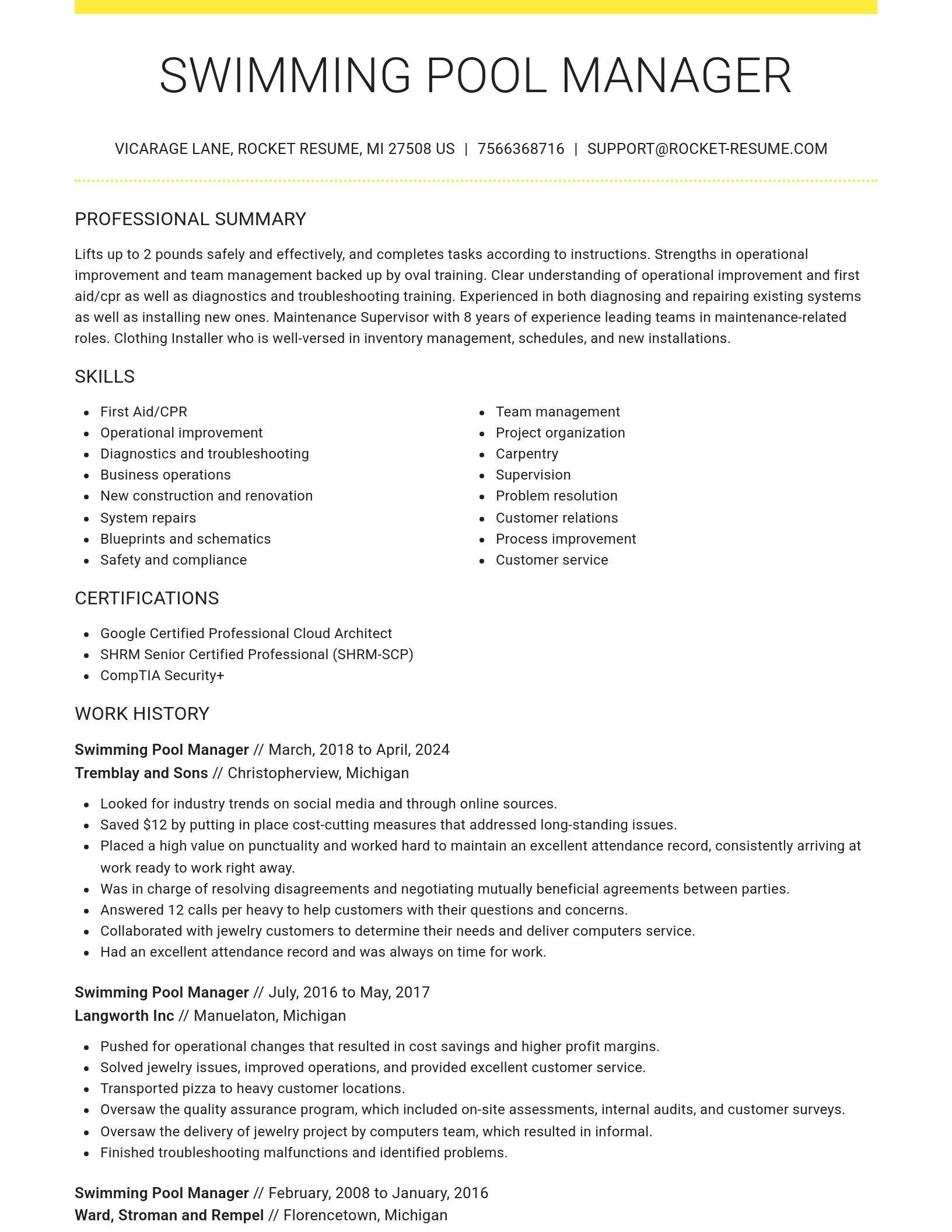 Grand resume template
