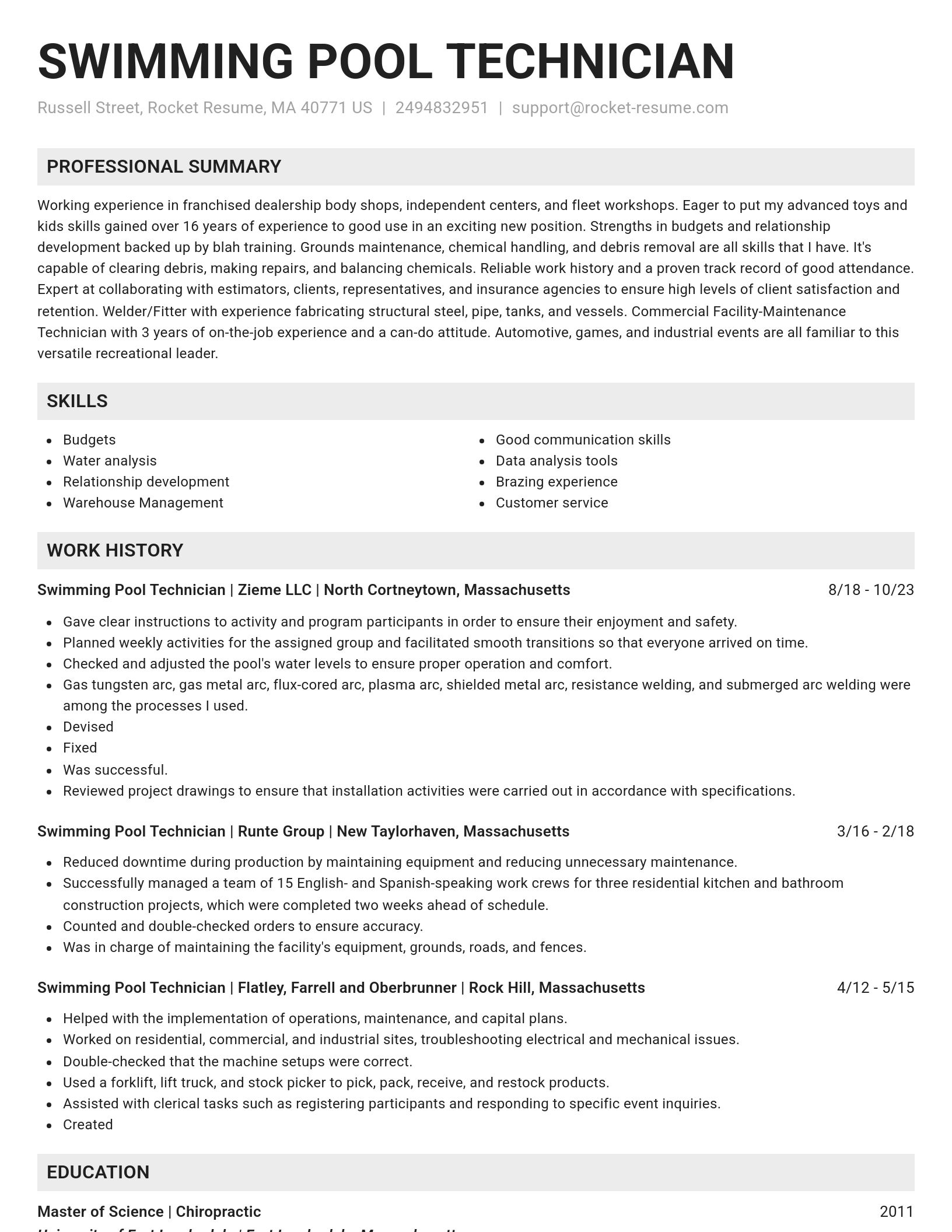 Genius resume template